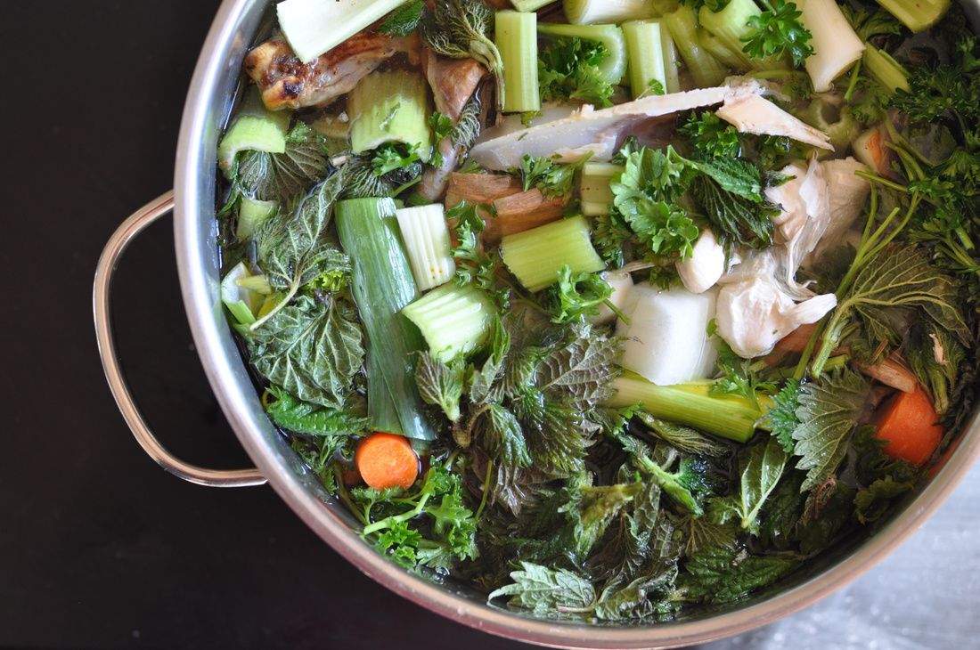 Nettle Chicken Stock