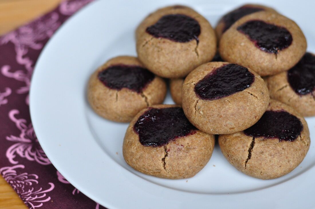 Buckwheat Pecan Thumbprint Cookies (vegan + gluten-free)