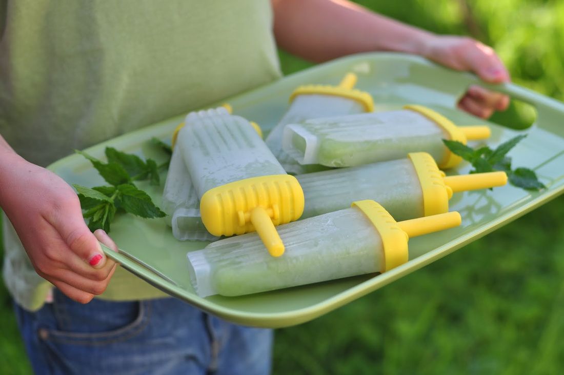 Honeydew-Cucumber-Mint Popsicles