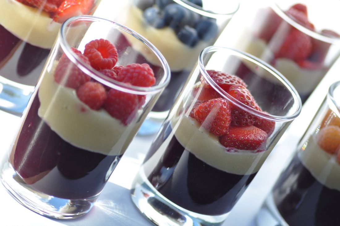 Layered Blueberry Cashew Pudding Treats Vegan Dairy-Free