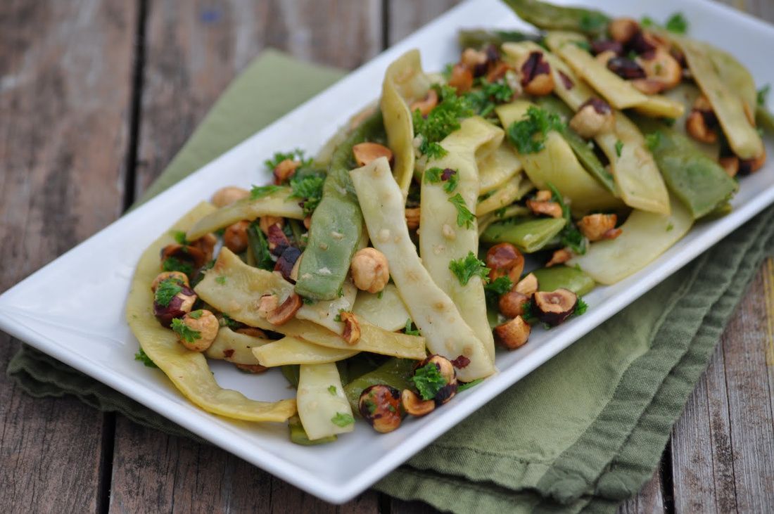 Sautéed Romano Beans with Toasted Hazelnuts