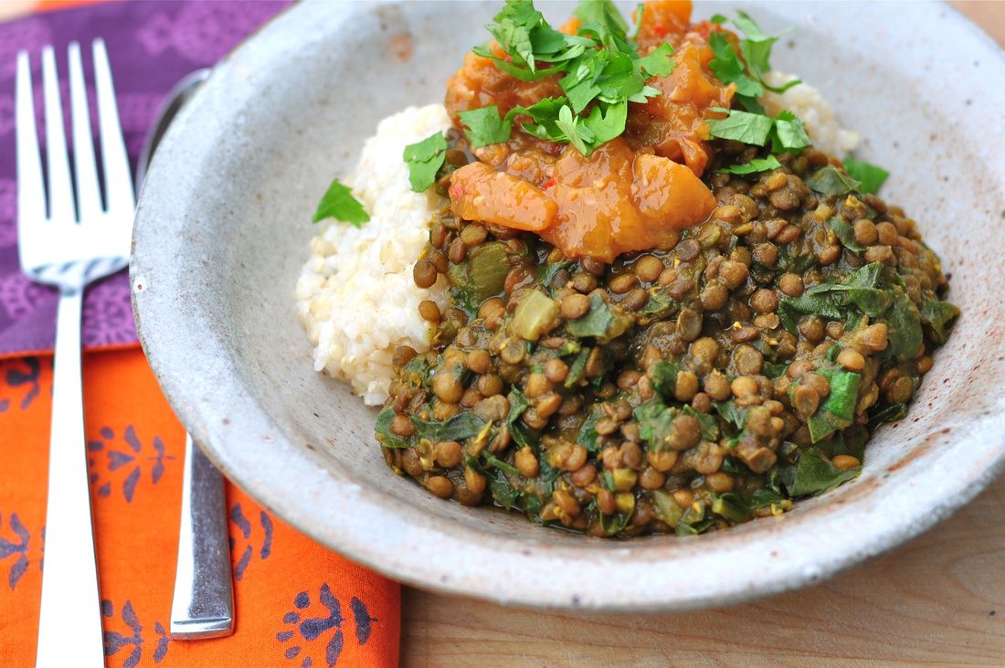 Lentil and Kale Dal Vegan