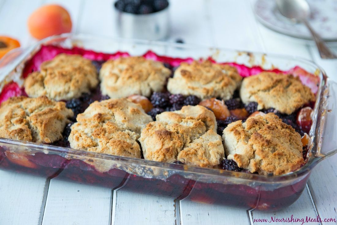 Blackberry-Apricot Cobbler (gluten-free, nut-free, vegan)