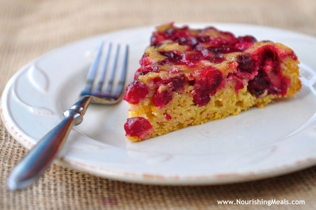 Paleo Cranberry Orange Upside Down Cake