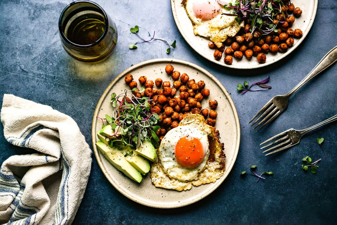 FRIED HARISSA CHICKPEAS AND EGGS-1