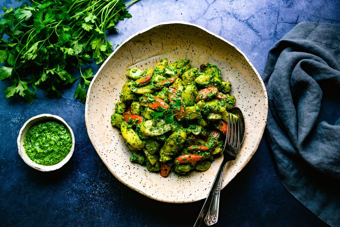 ROASTED ROOT VEGETABLES WITH DAIRY-FREE PARSLEY PESTO-1