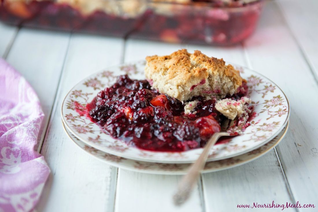 Gluten-Free Blackberry-Apricot Cobbler