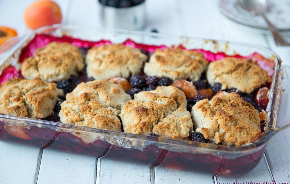 Blackberry-Apricot Cobbler (gluten-free, nut-free, vegan)