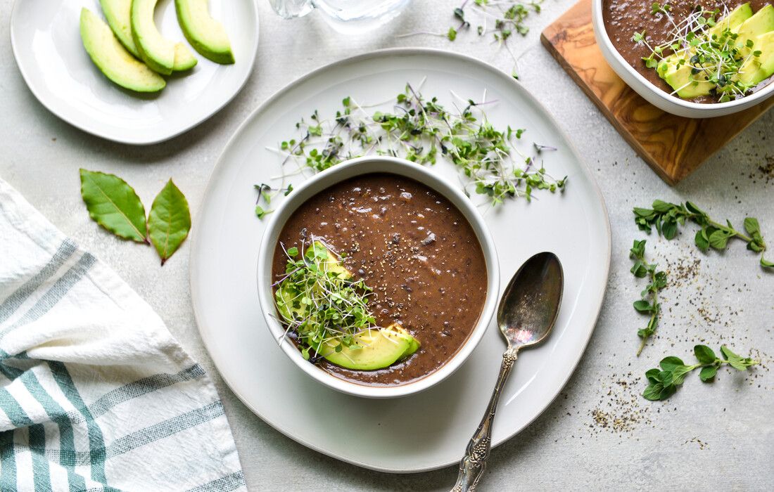 INSTANT POT BLACK BEAN VEGETABLE SOUP-VEGAN