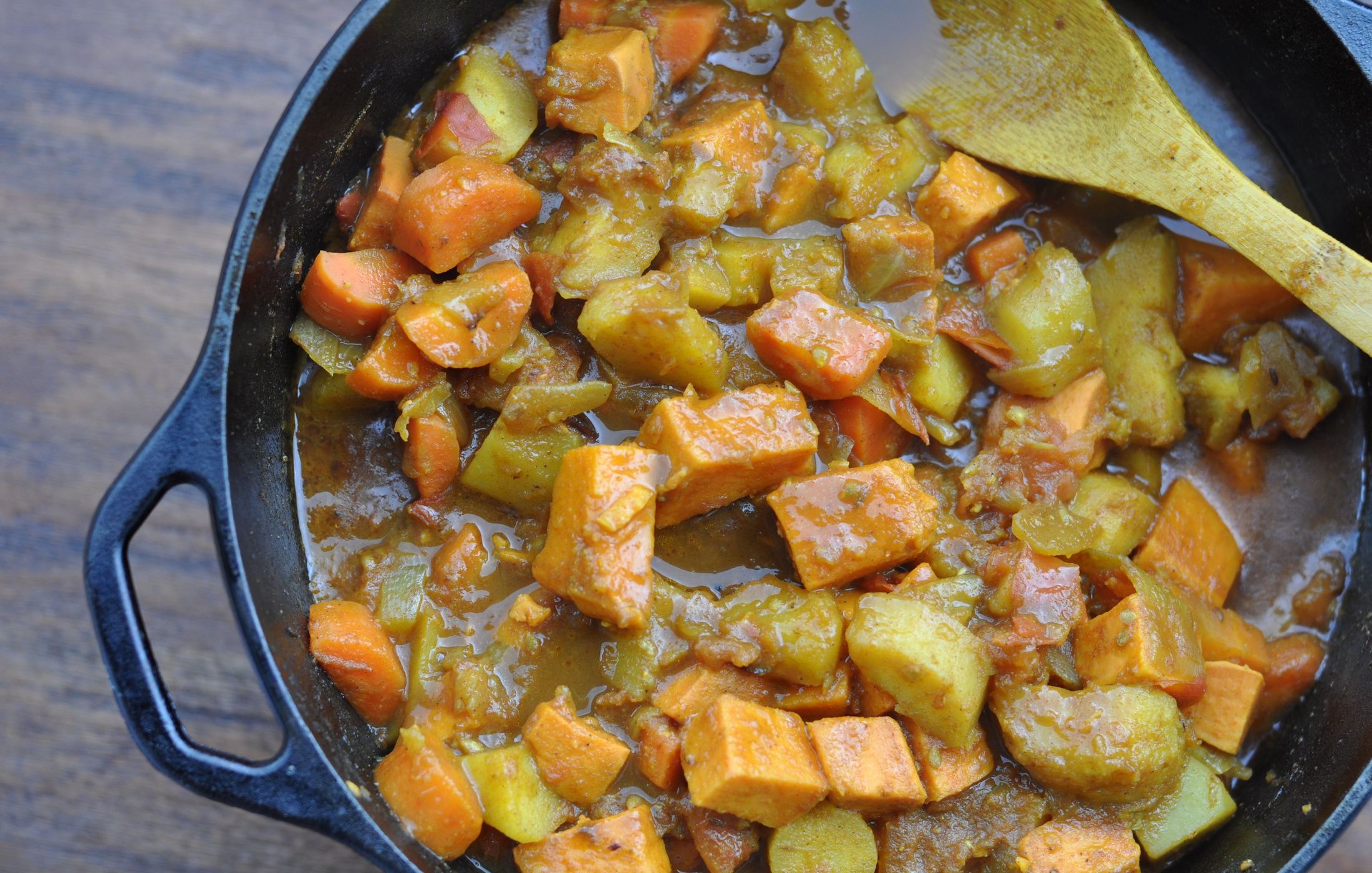 Vegan Curried Root Vegetables