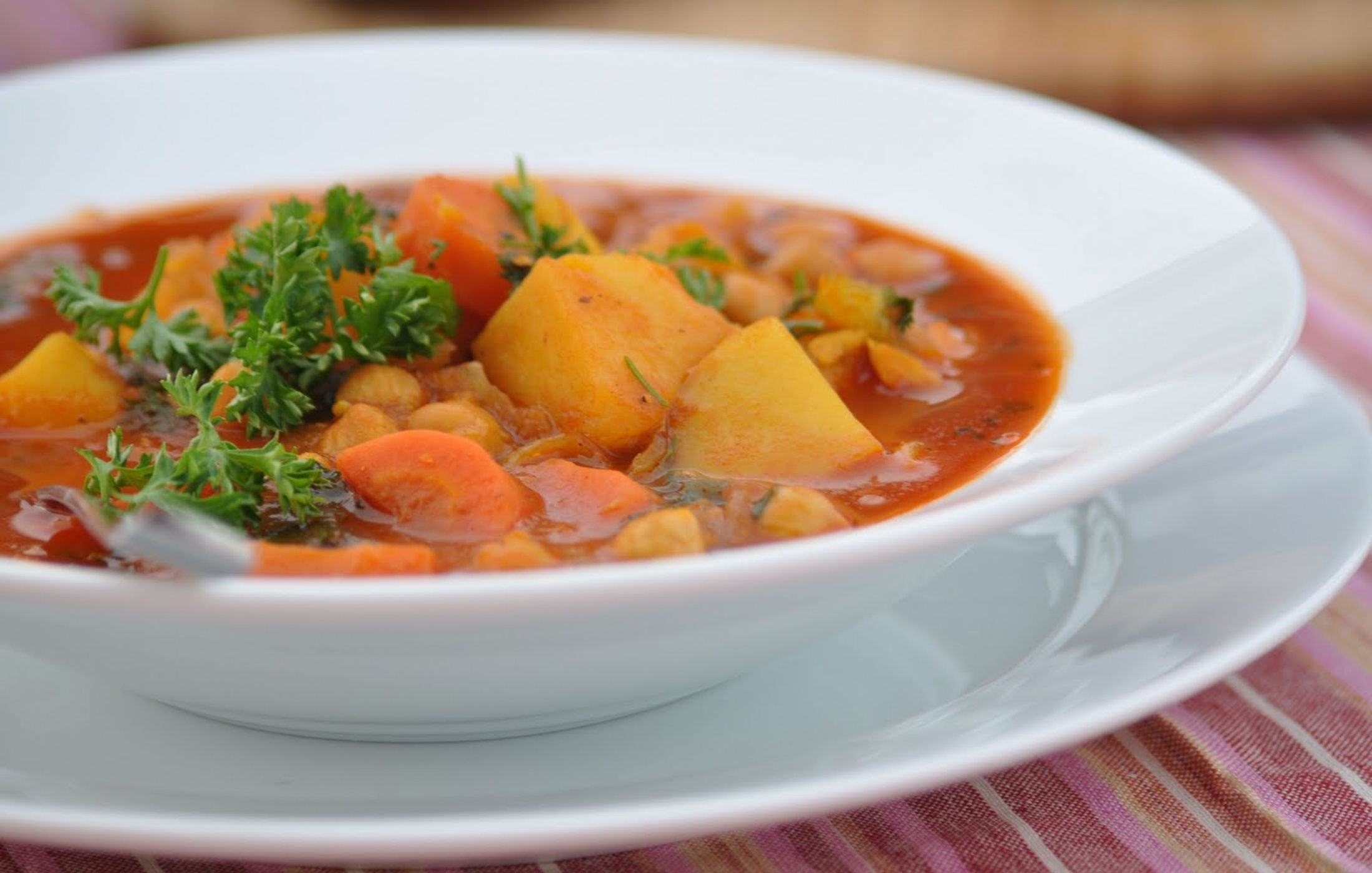 Moroccan Chickpea and Potato Soup