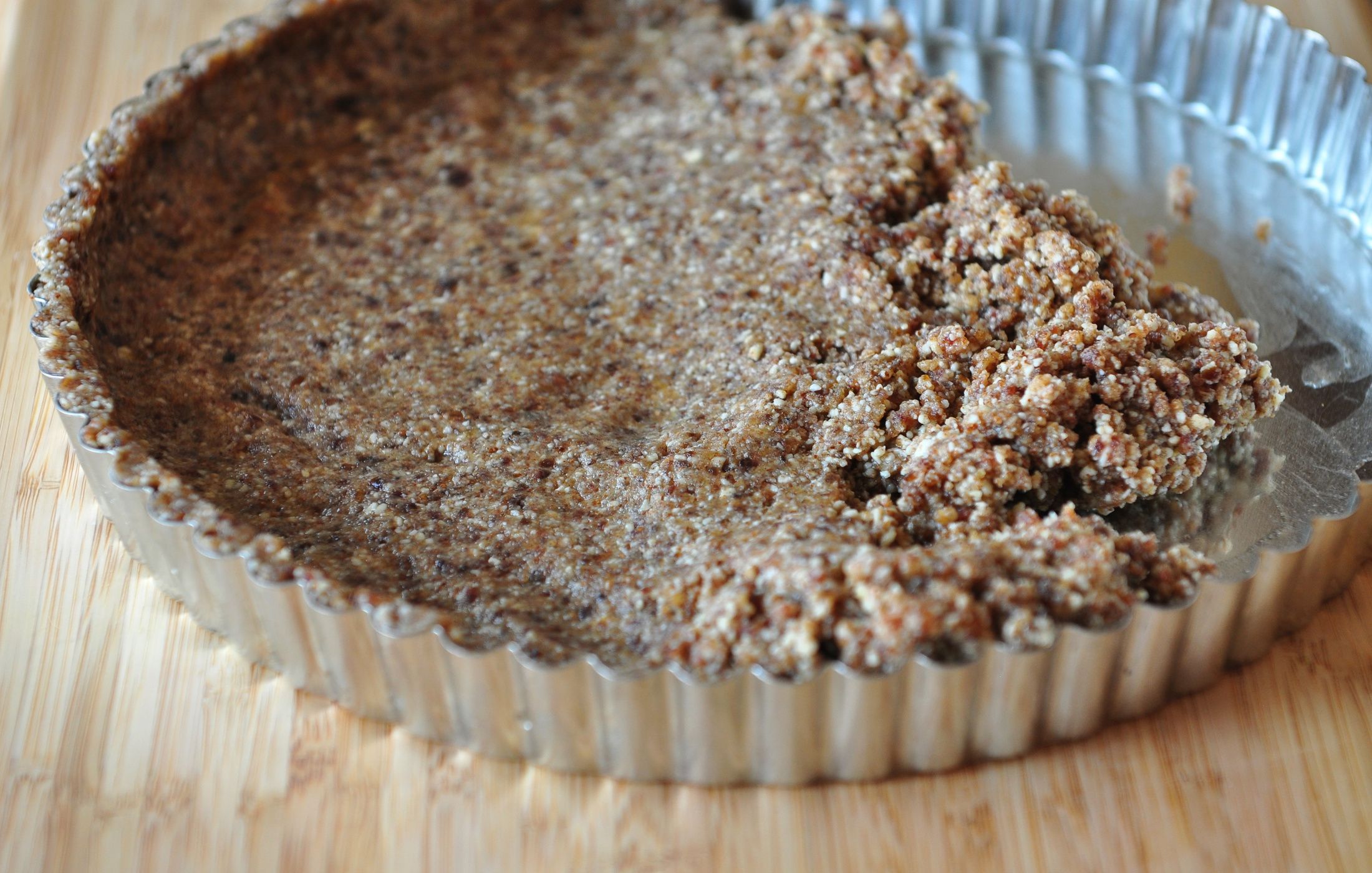 raw berry tart - crust