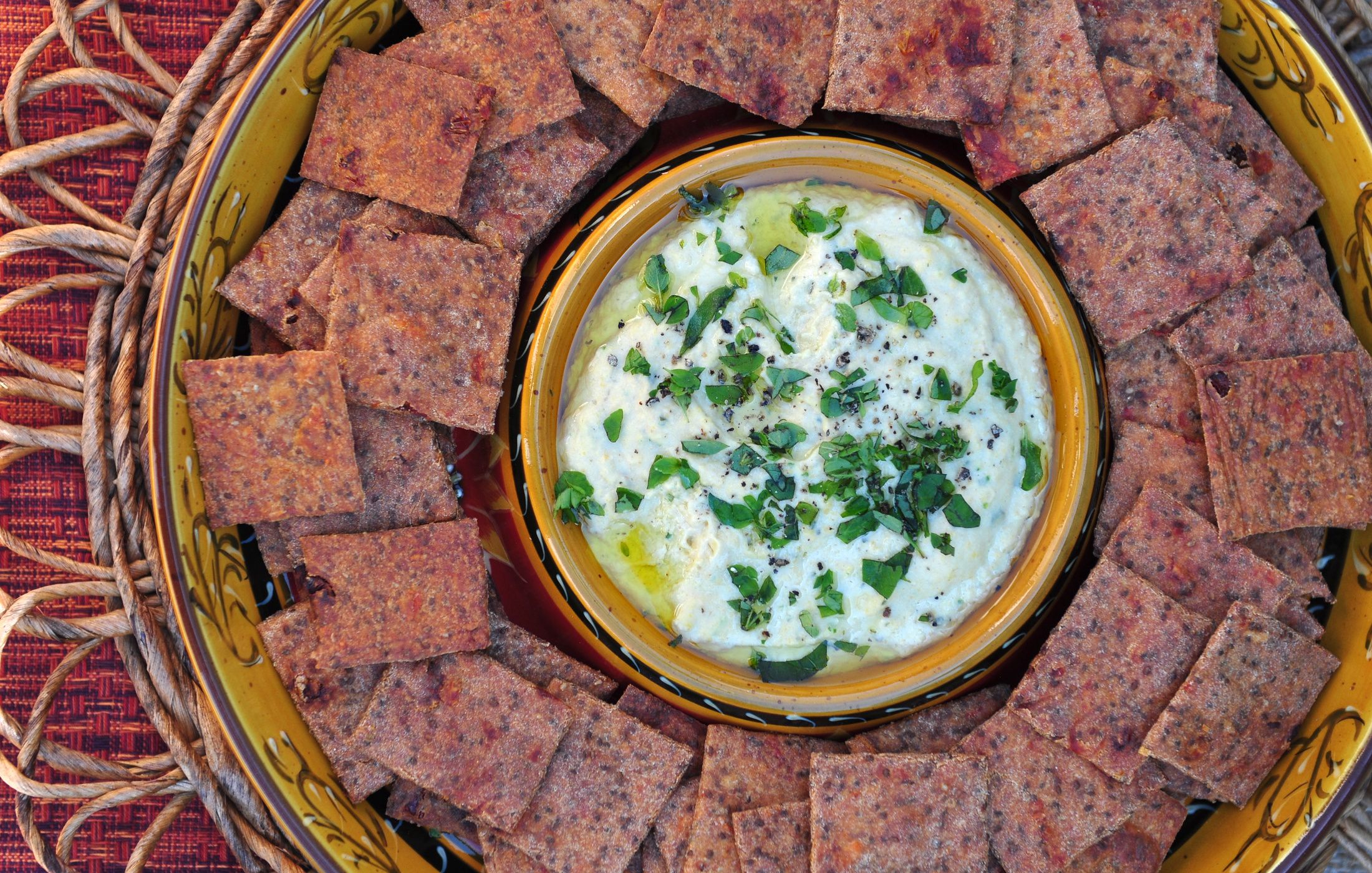 Amaranth and Sun-Dried Tomato Crackers Gluten-Free Vegan