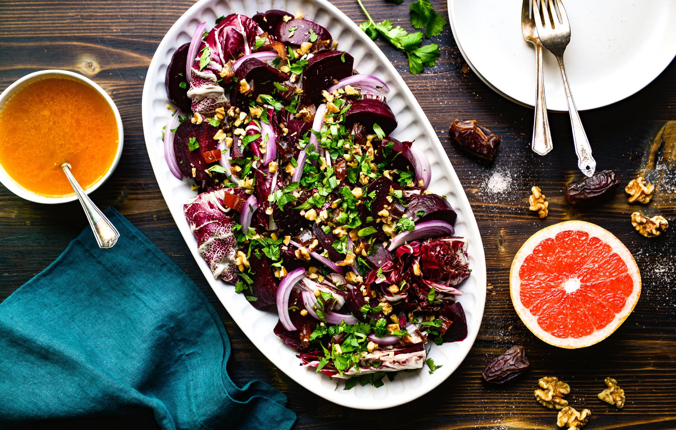 BEET RADICCHIO DETOX SALAD GRAPEFRUIT DRESSING-1