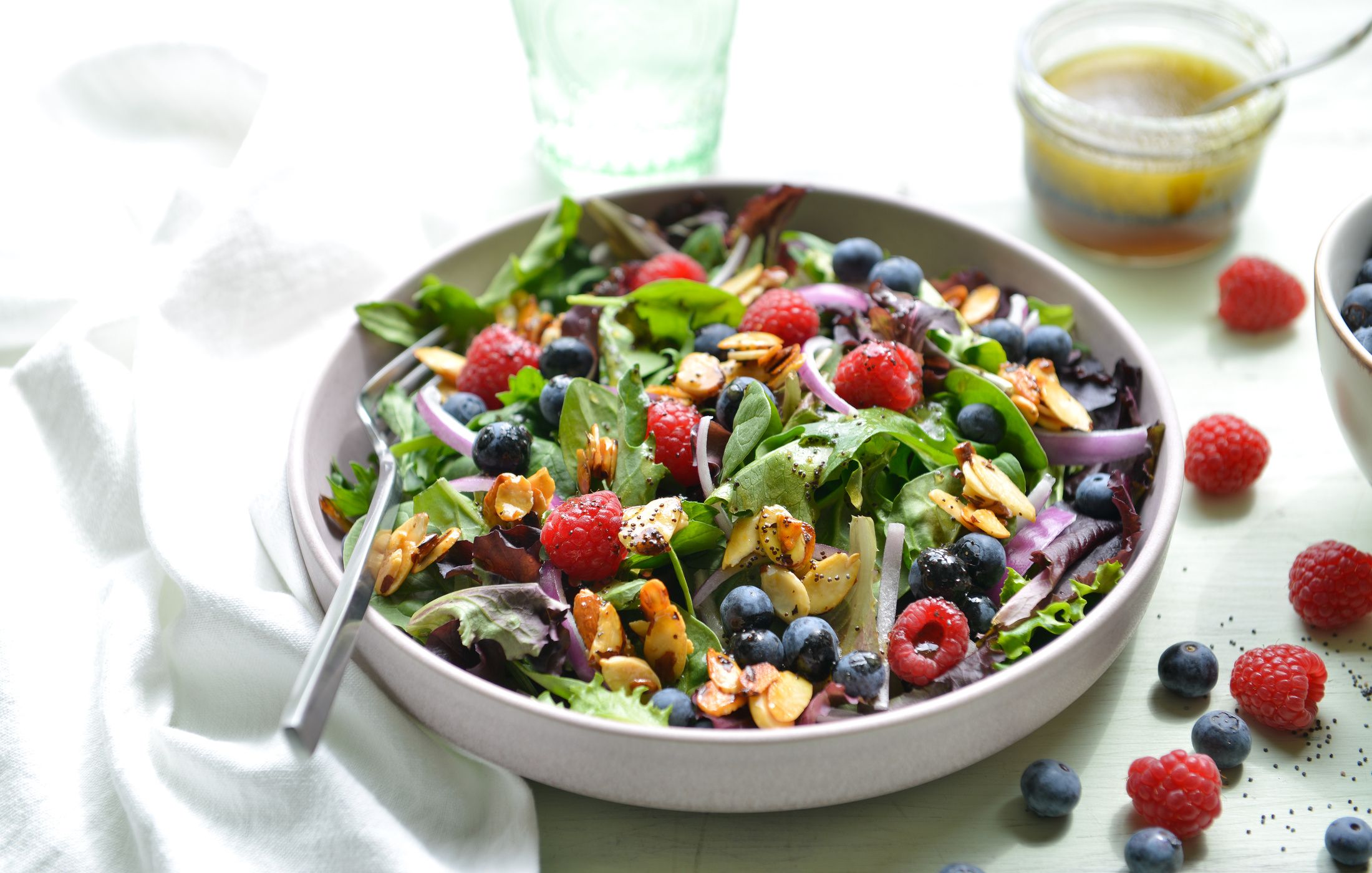 SUMMER BERRY SALAD WITH HONEY-POPPYSEED VINAIGRETTE-3