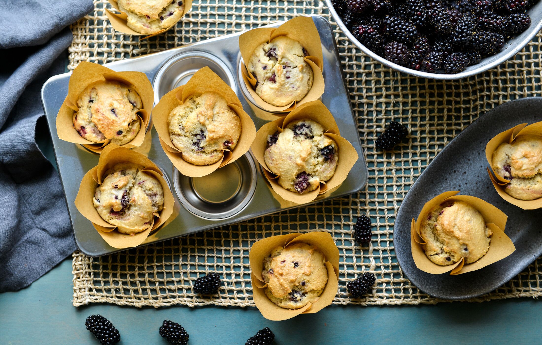 BLACKBERRY ALMOND FLOUR MUFFINS-1