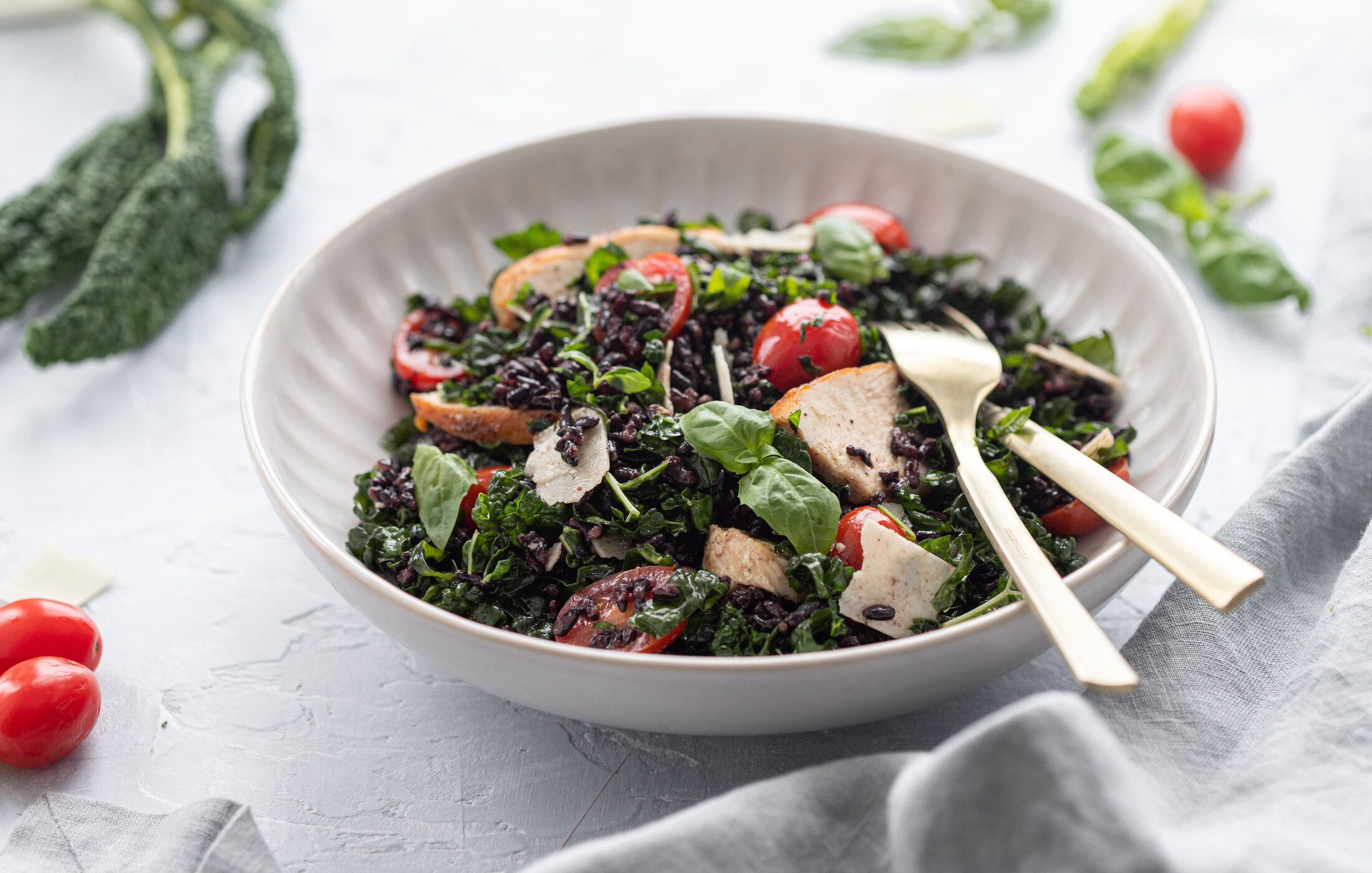 Black Rice Salad with Tomatoes and Basil-2