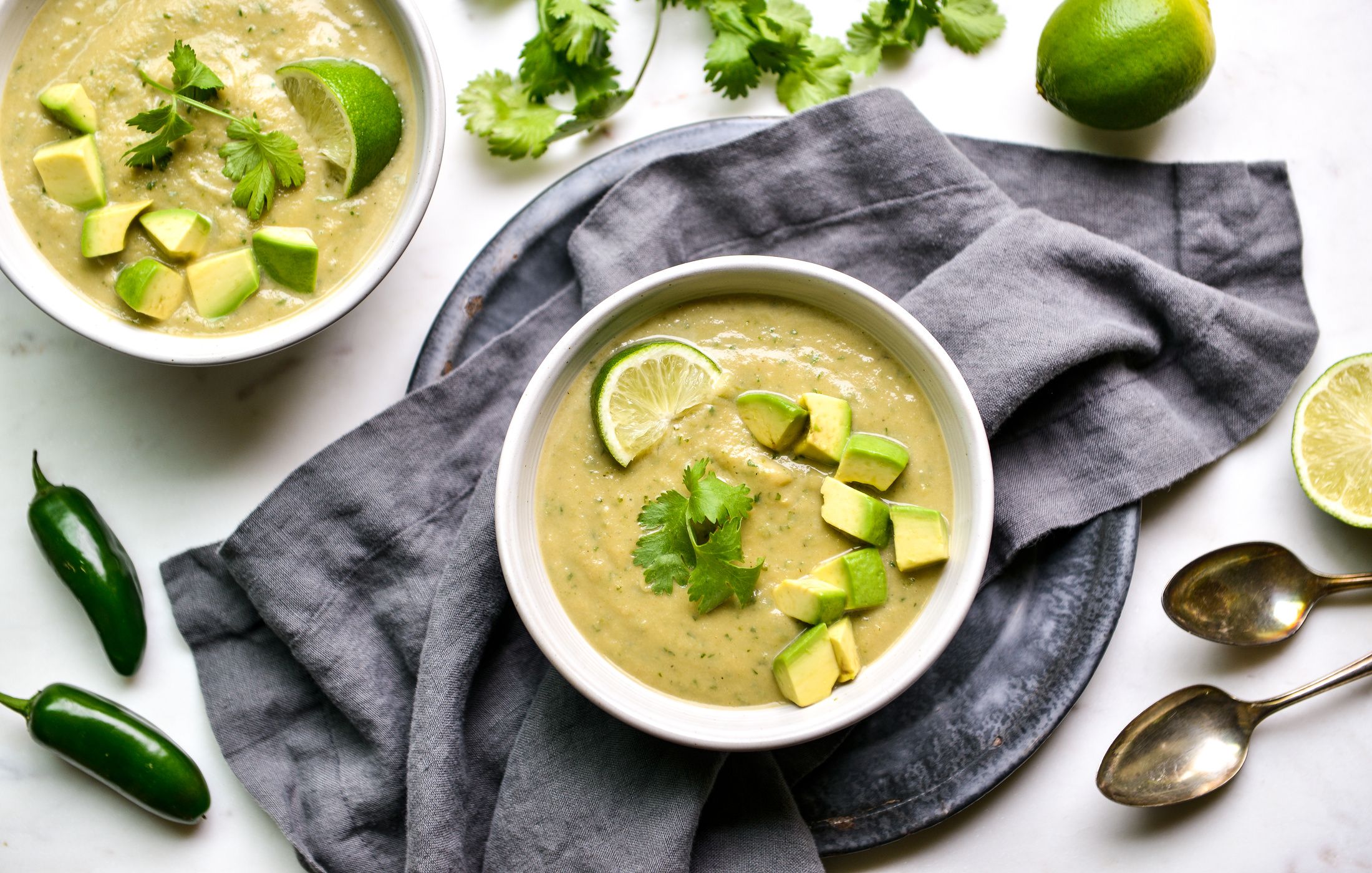 CREAMY GREEN CHILI CAULIFLOWER SOUP-1