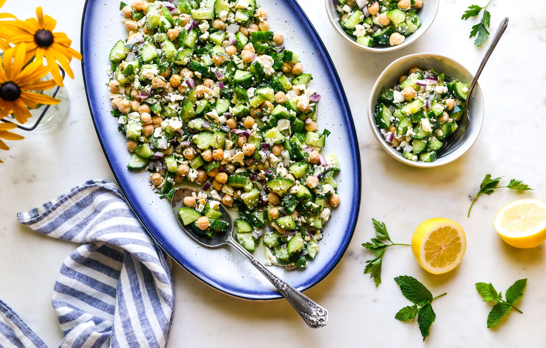 CUCUMBER CHICKPEA FETA SALAD MEDITERRANEAN DIET-11