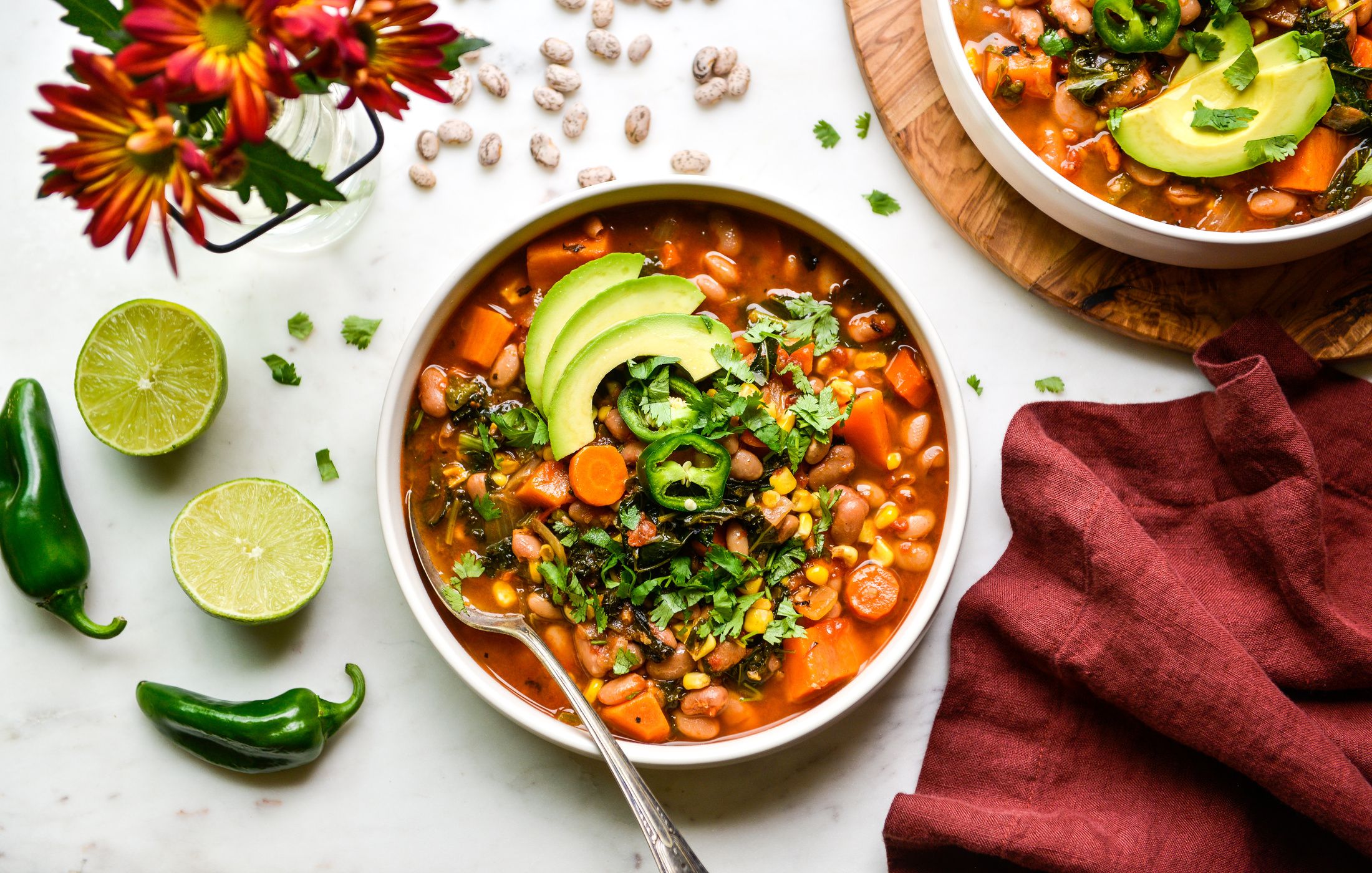 FALL PINTO BEAN AND YAM SOUP VEGAN-1