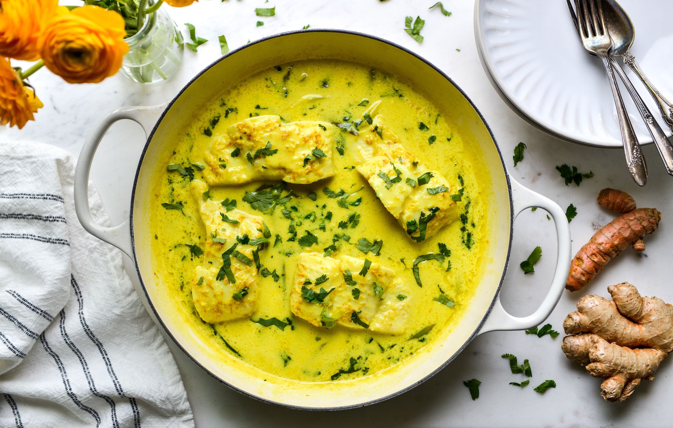 GINGER TURMERIC POACHED HALIBUT-1