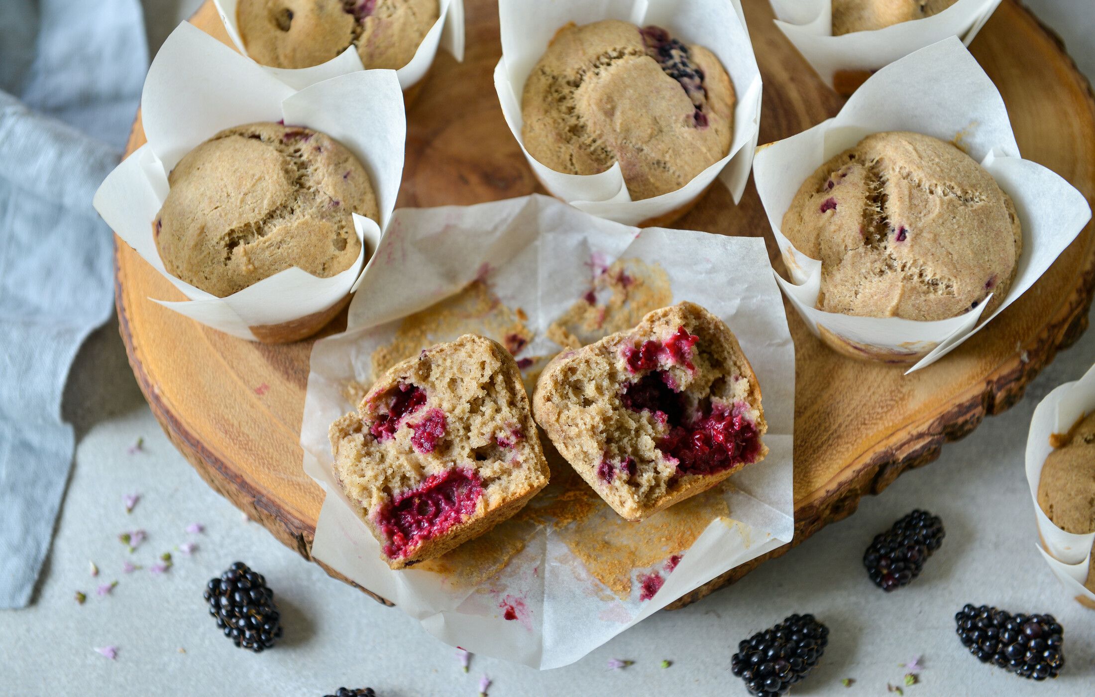 GLUTEN-FREE BLACKBERRY MUFFINS-33