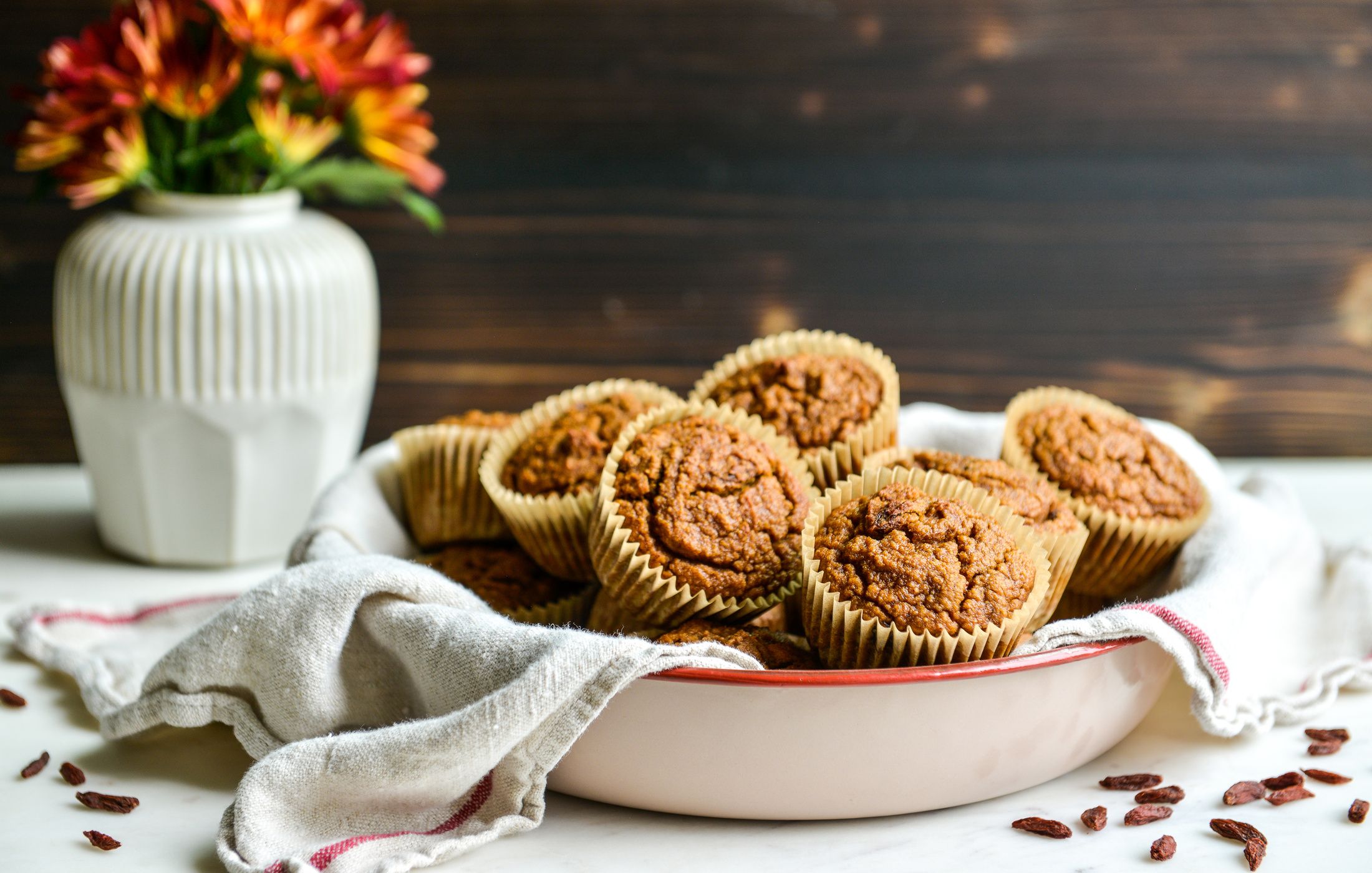 GRAIN-FREE DAIRY-FREE PUMPKIN GOJI BERRY MUFFINS-2