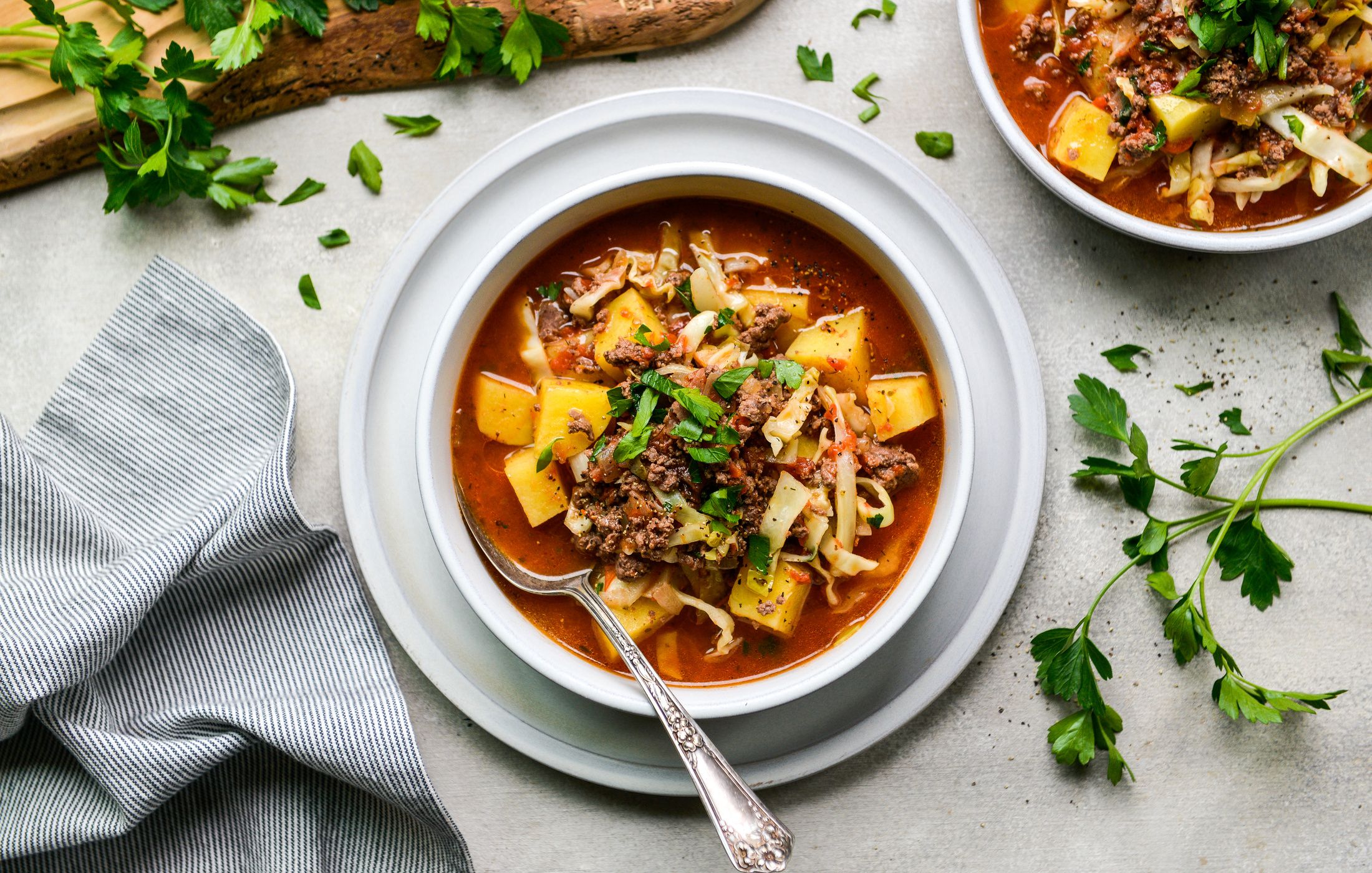 GROUND ELK POTATO CABBAGE STEW-1