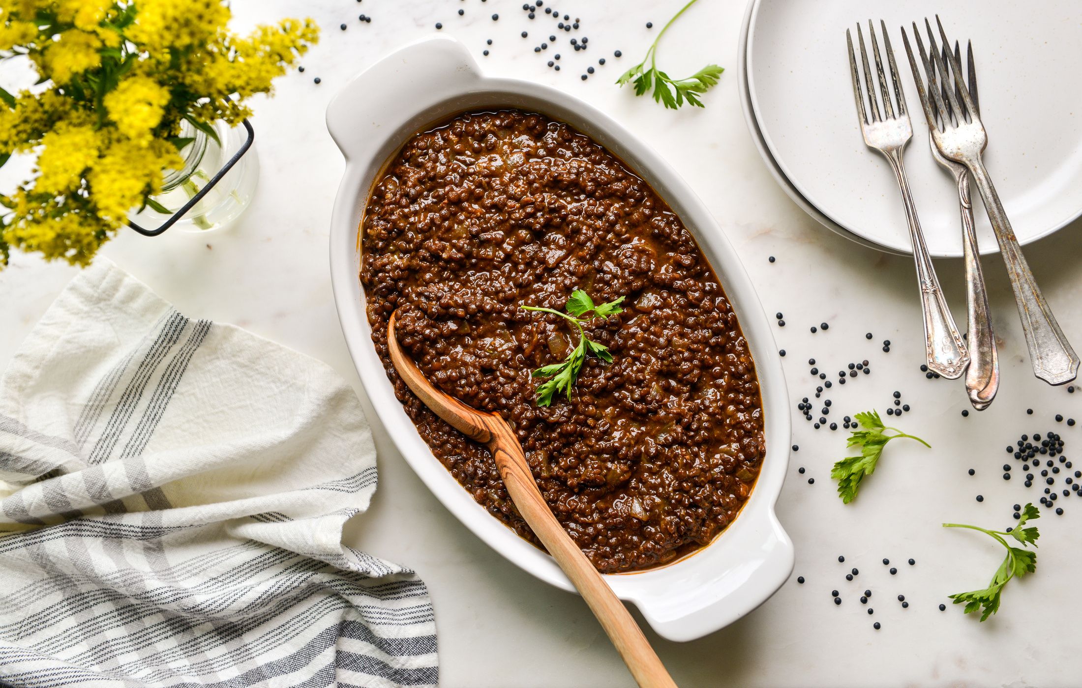 INSTANT POT BARBECUED BLACK LENTILS VEGAN SUGAR-FREE-1