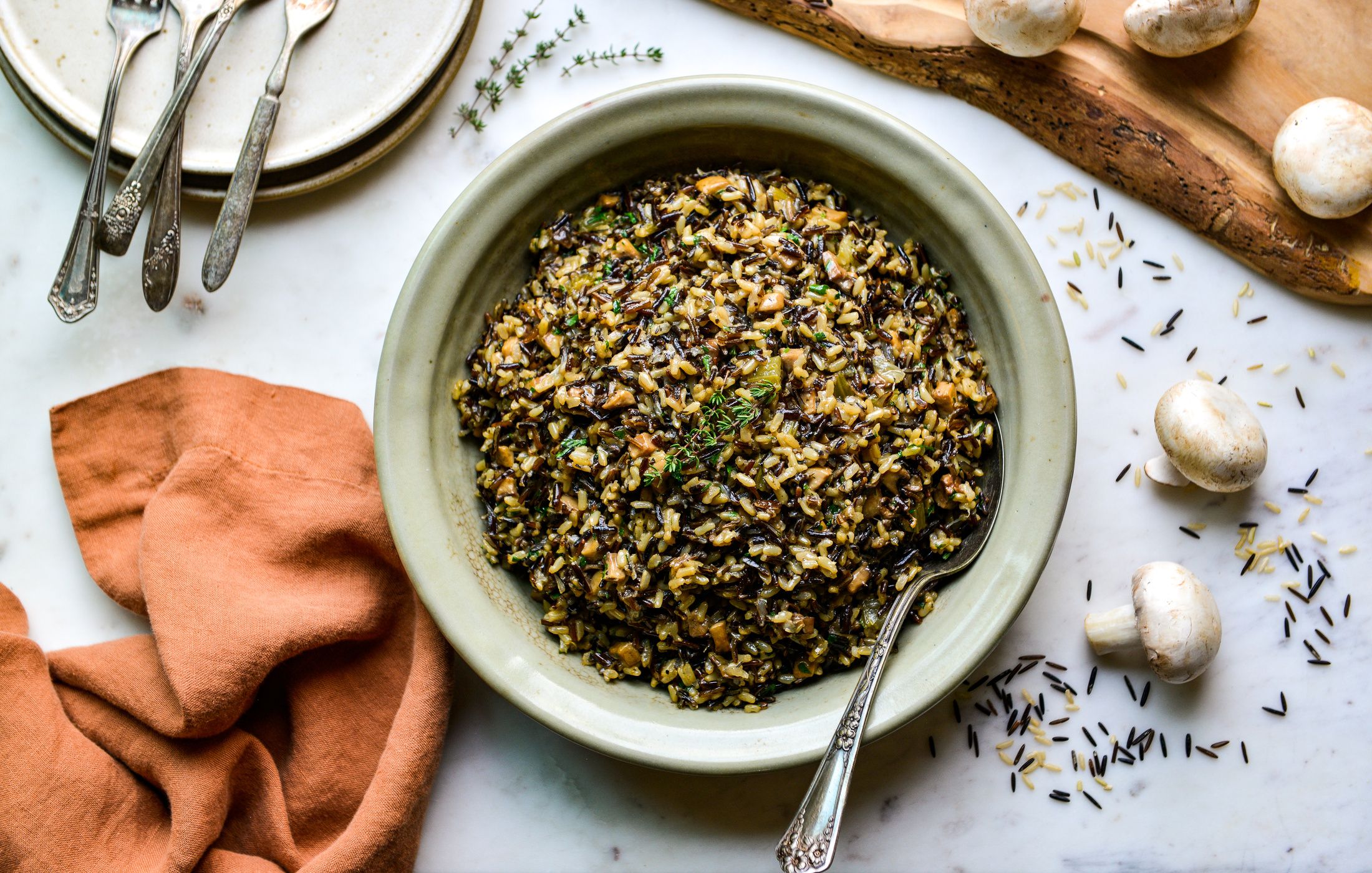 INSTANT POT WILD RICE MUSHROOM PILAF-1