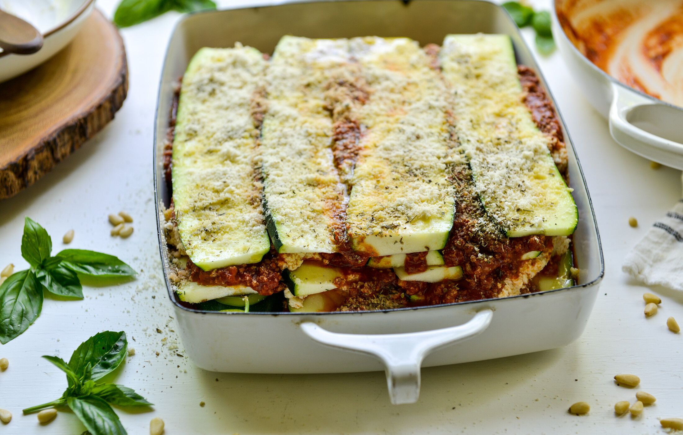 KETO PALEO ZUCCHINI LASAGNA PINE NUT RICOTTA-4