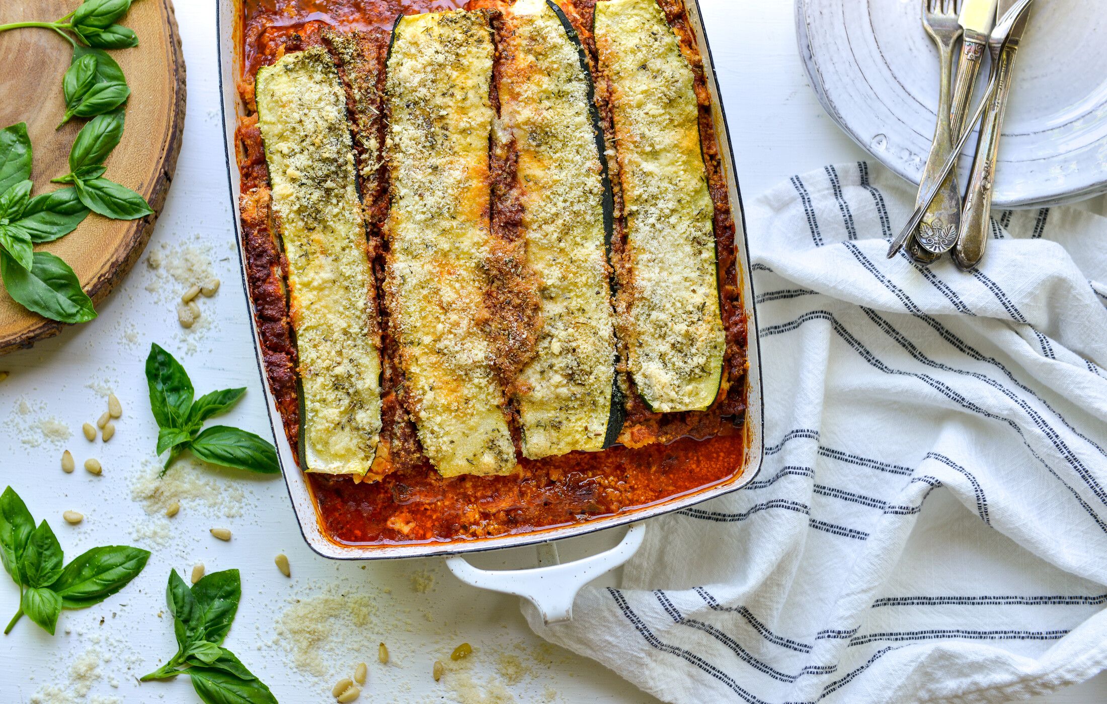 KETO PALEO ZUCCHINI LASAGNA PINE NUT RICOTTA-5