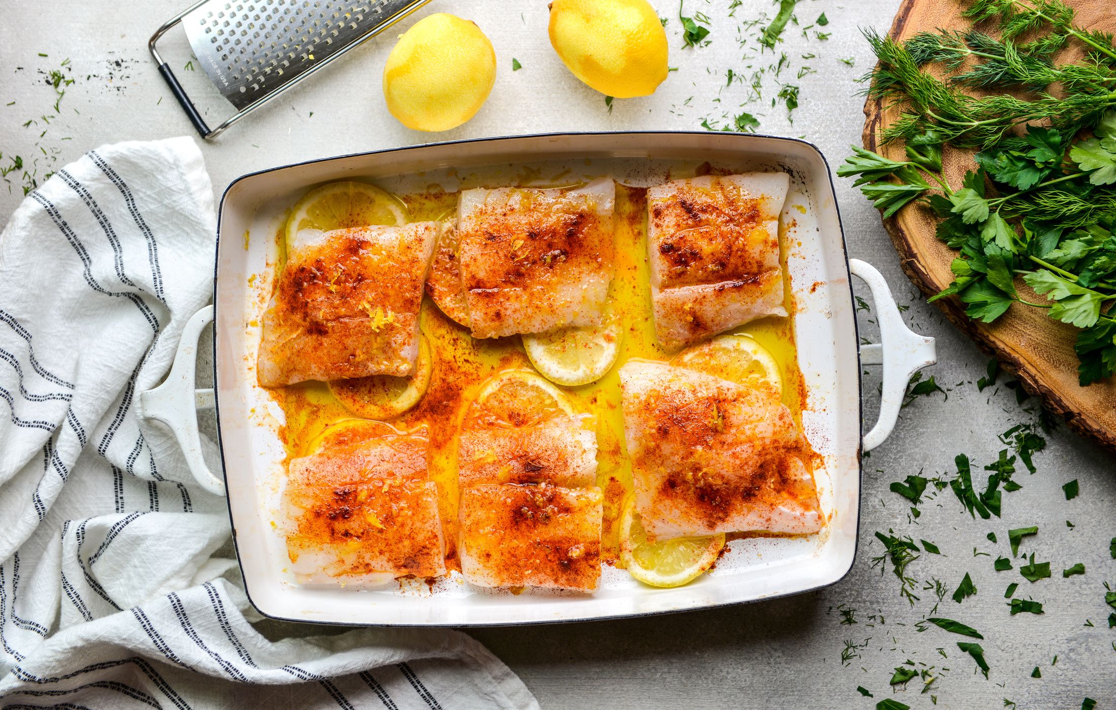 LEMON-PAPRIKA BAKED COD-1