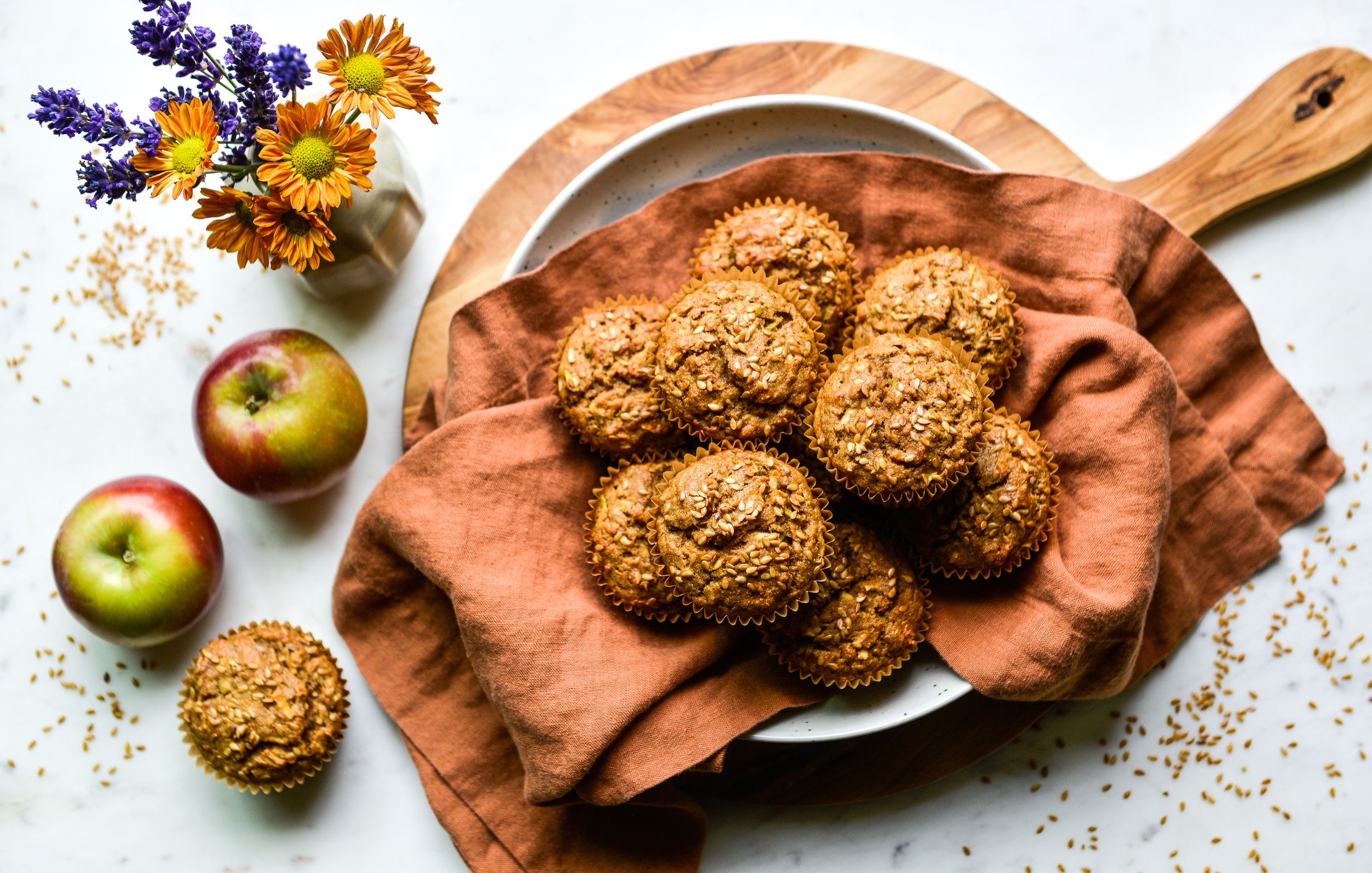 LOW-OXALATE GLUTEN-FREE APPLE-FLAX MUFFINS-1