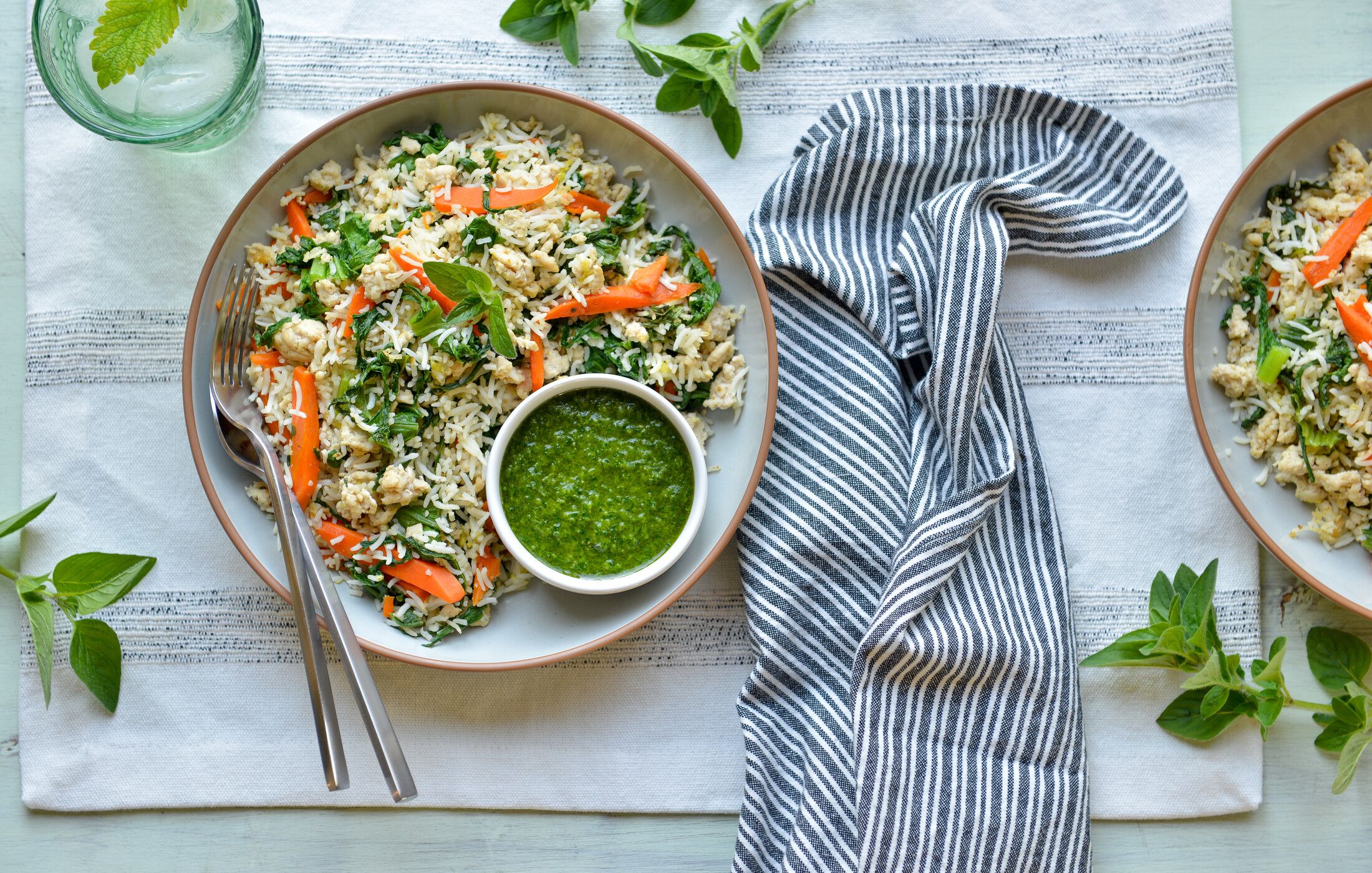 Mustard Green, Chicken, and Ginger Rice Stir-Fry-1