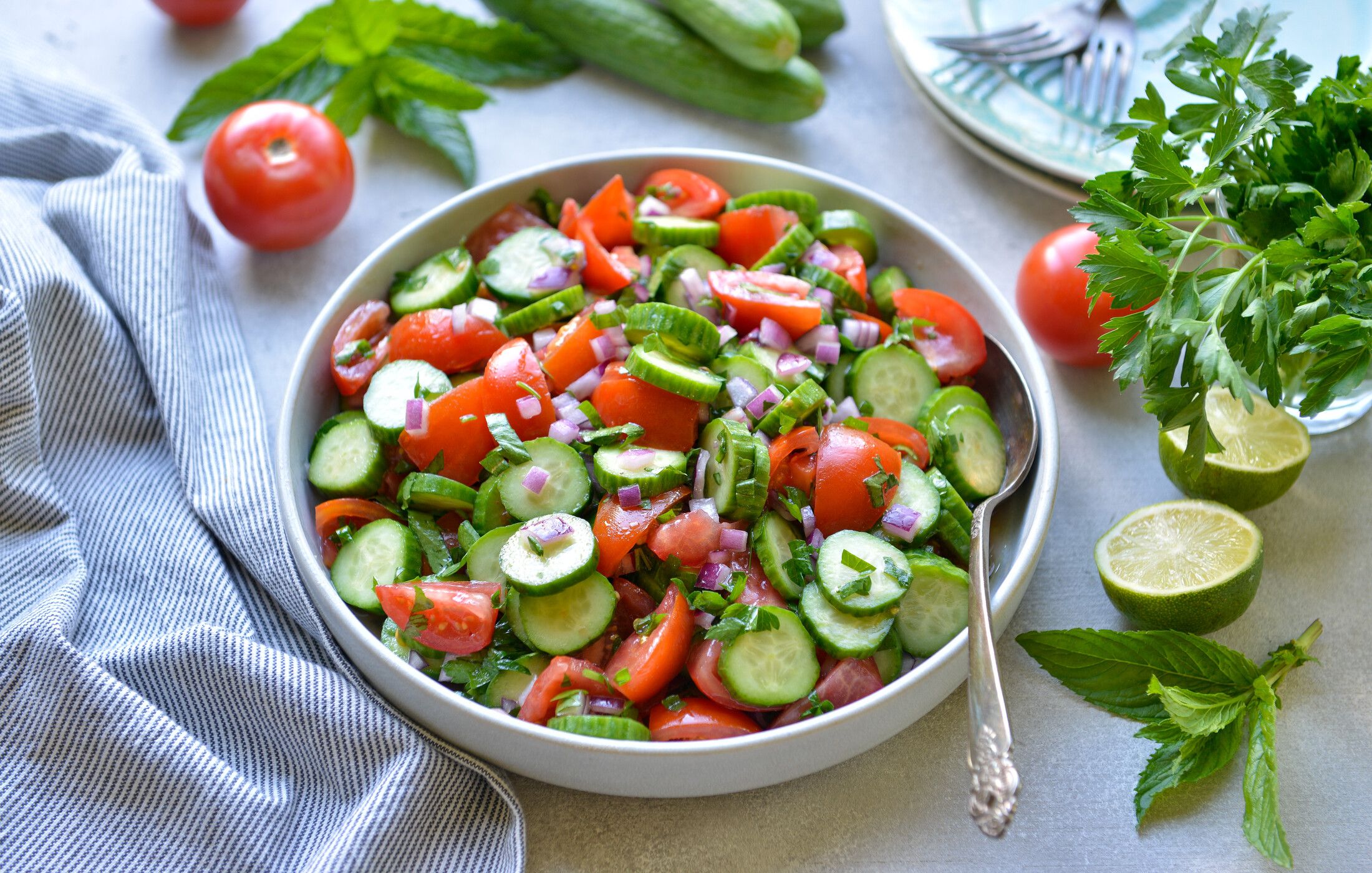 PERSIAN CUCUMBER TOMATO SALAD-1