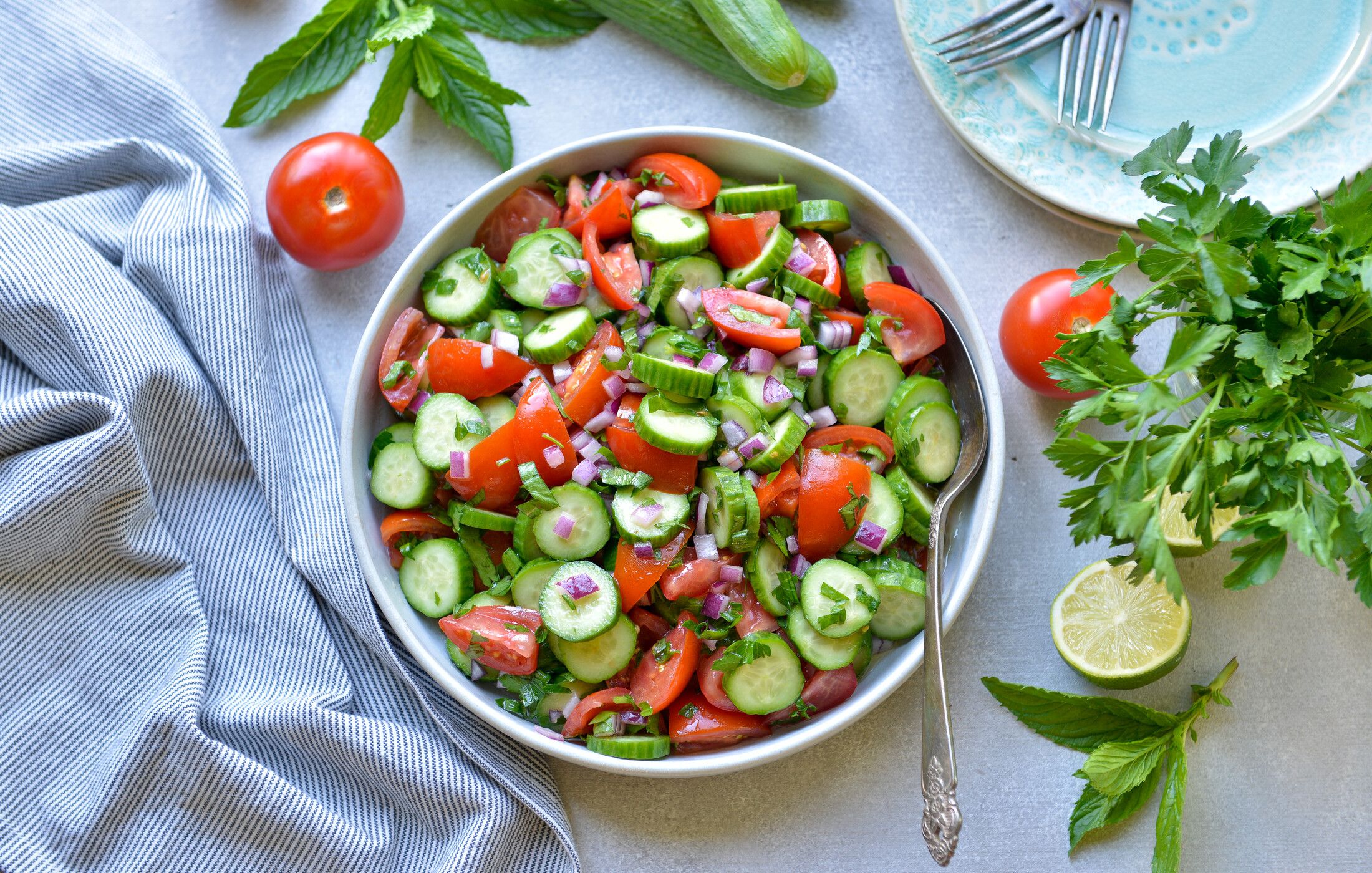 PERSIAN CUCUMBER TOMATO SALAD-2