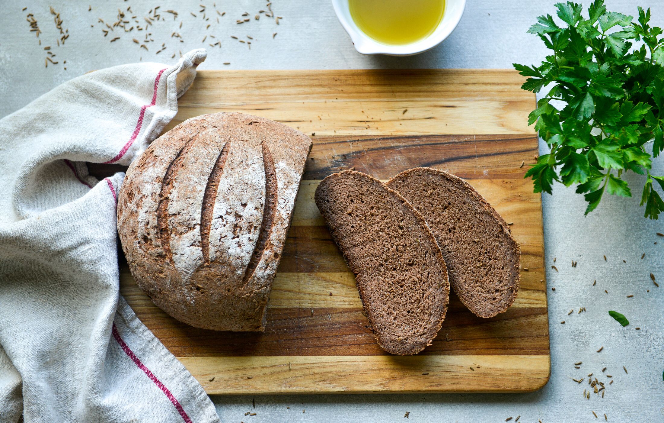 RUSTIC GLUTEN-FREE TEFF CARAWAY BREAD-33