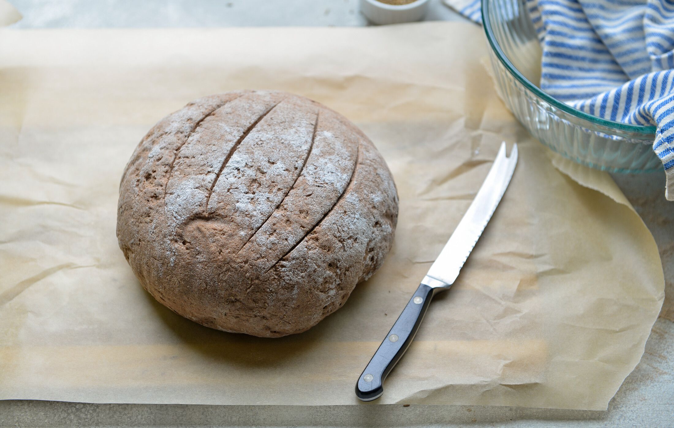 RUSTIC GLUTEN-FREE TEFF CARAWAY BREAD-7