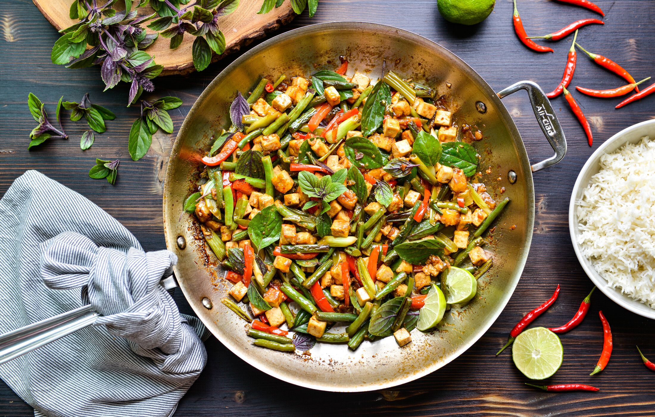 SPICY STIR-FRIED THAI BASIL TOFU-1