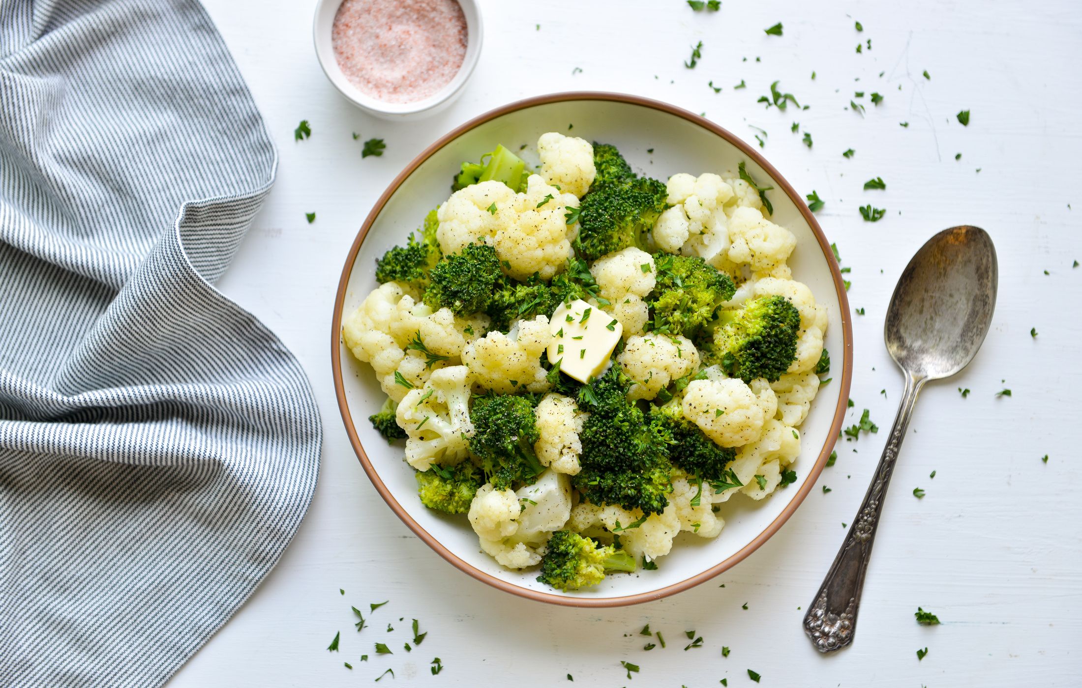 STEAMED CAULIFLOWER AND BROCCOLI-1