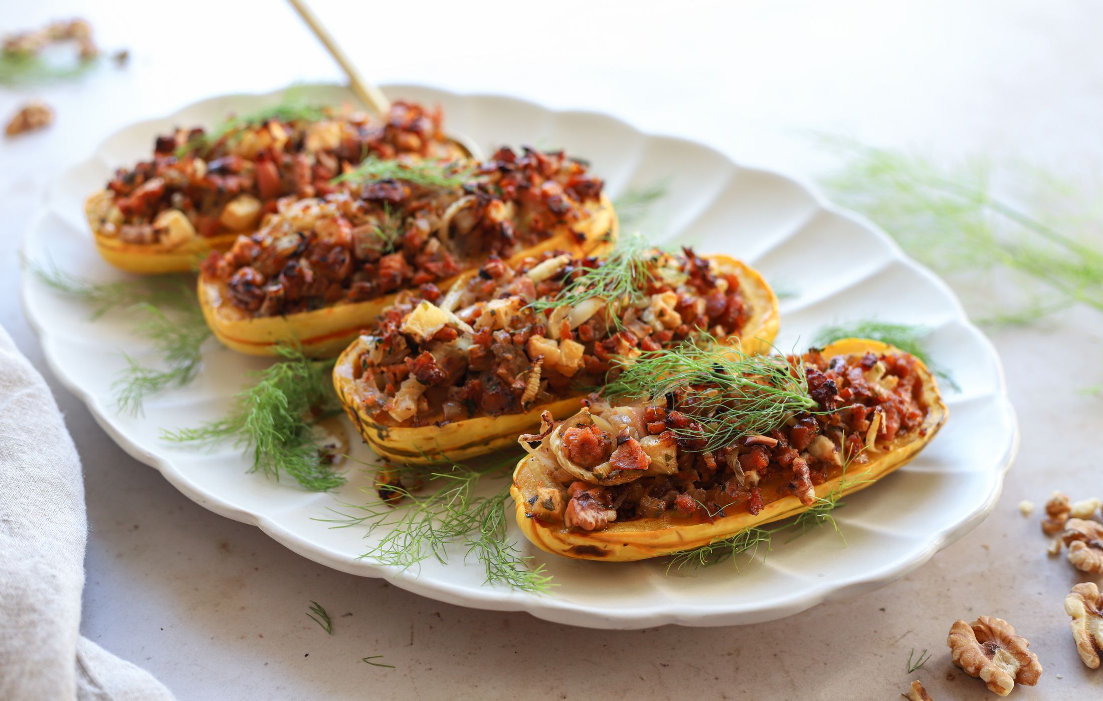 Sausage Stuffed Delicata