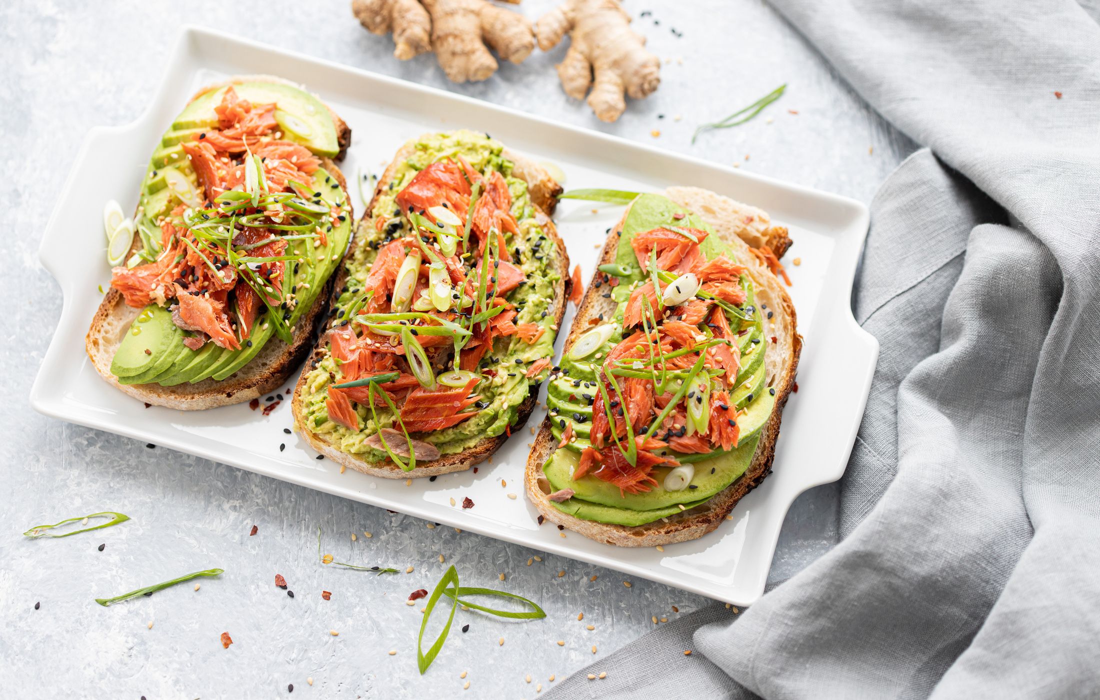 Sesame Smoked Salmon Avocado Toast