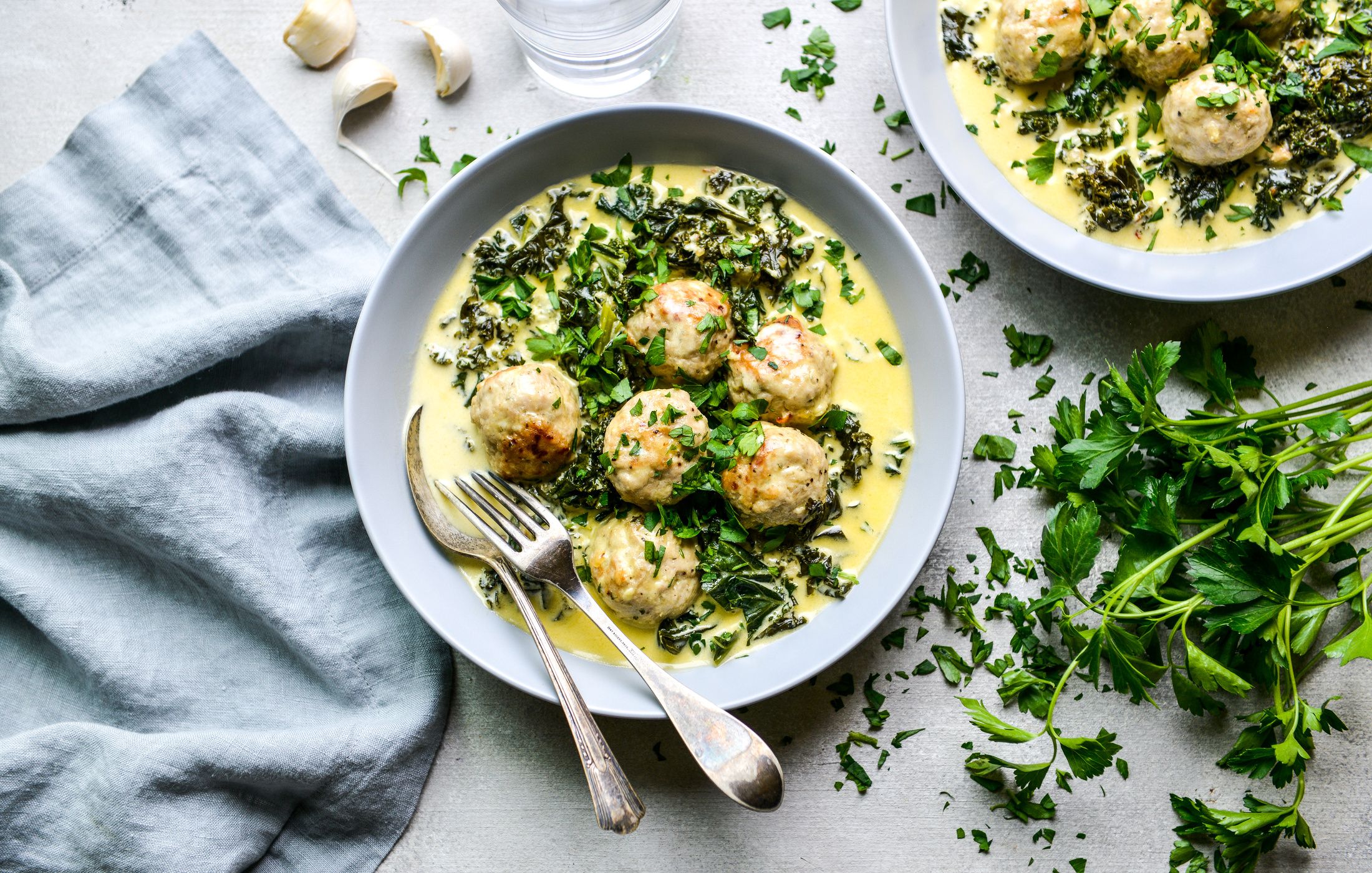 TURKEY MEATBALLS IN A GARLIC CREAM SAUCE-1