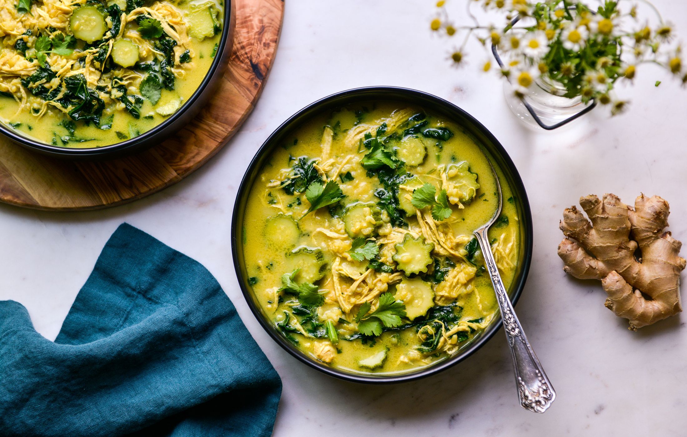 TURMERIC-GINGER CHICKEN AND RICE SOUP-1