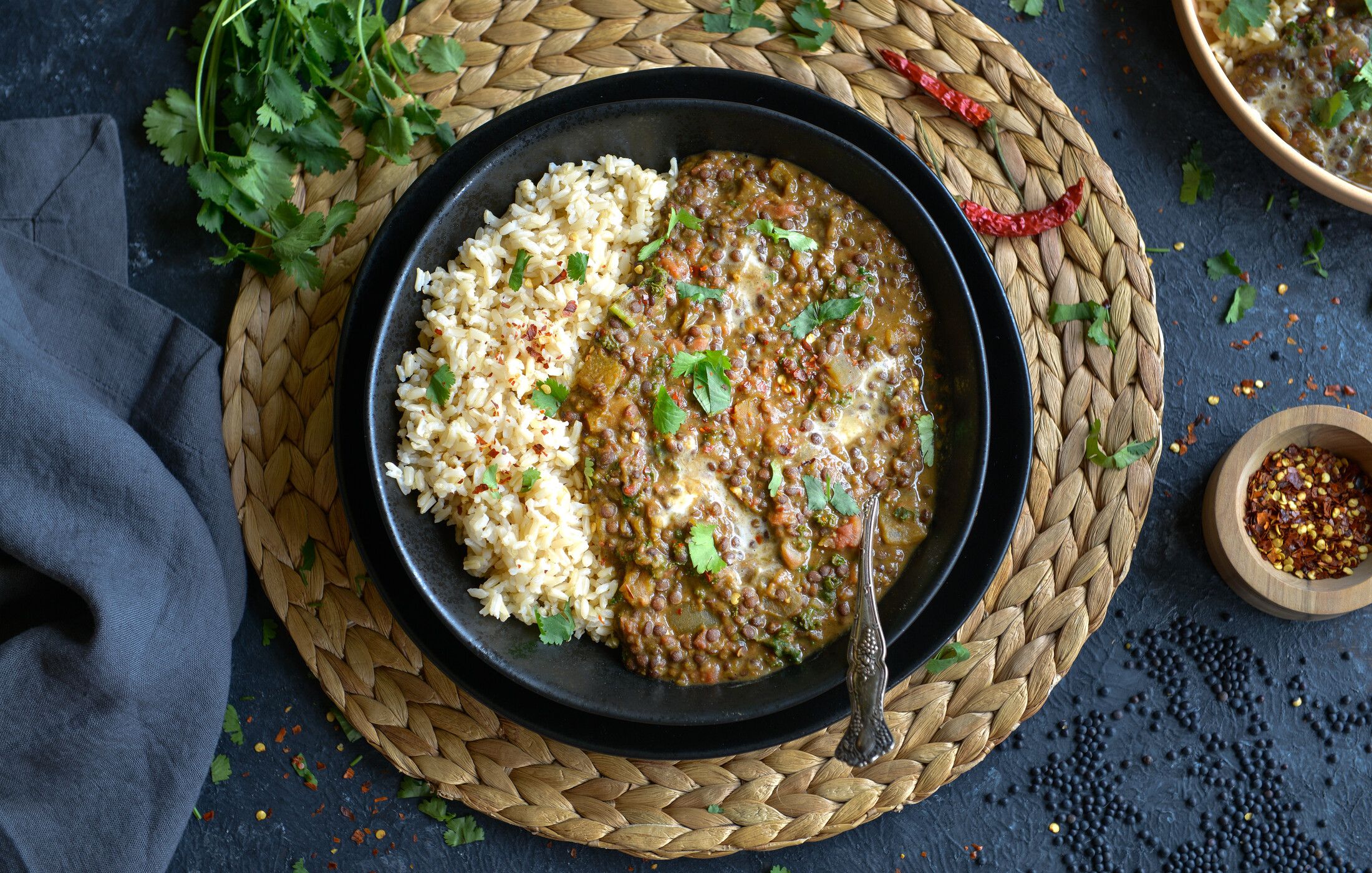 VEGAN BLACK LENTIL AND PUMPKIN DAL-1