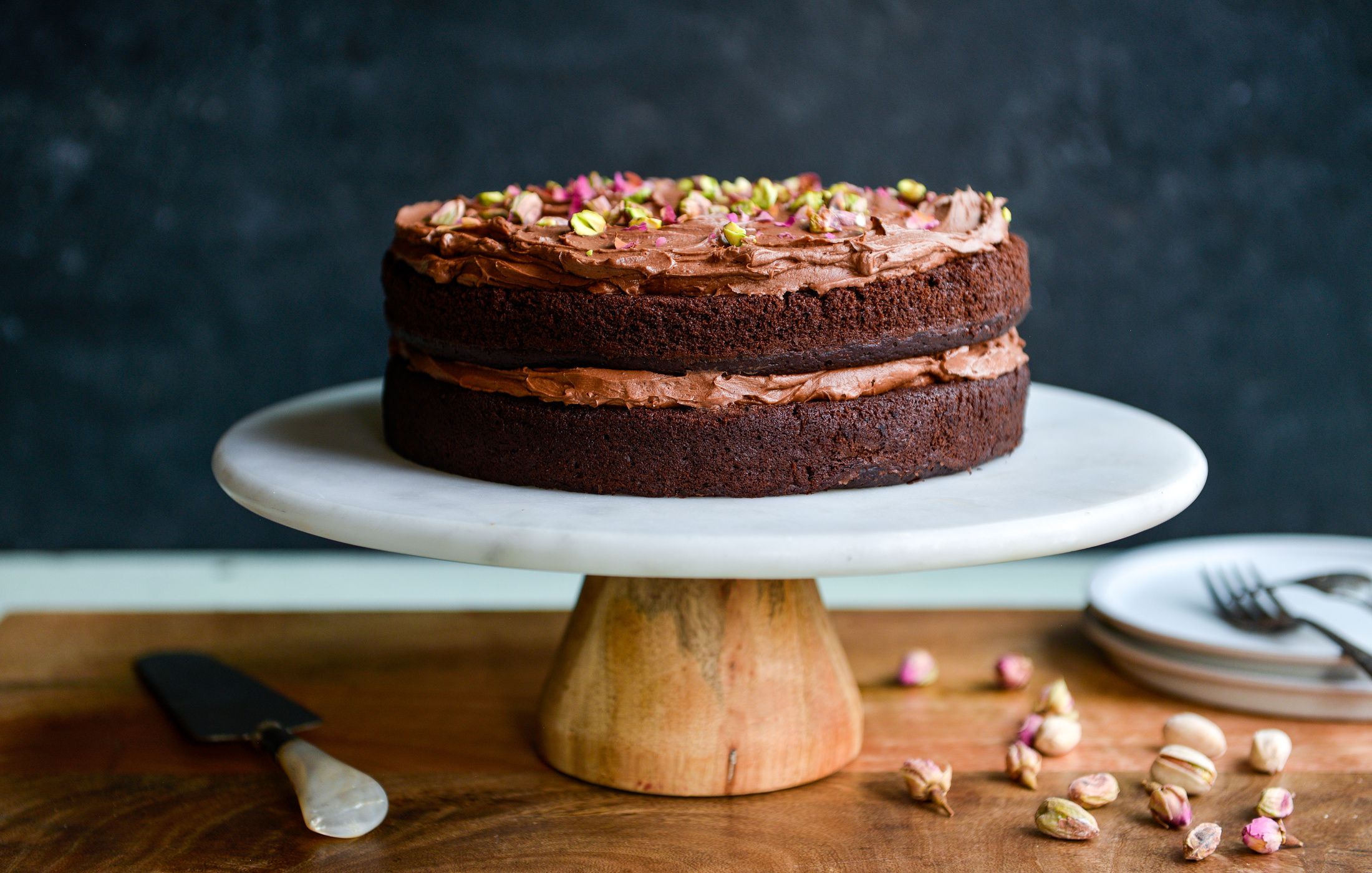 VEGAN GLUTEN-FREE CHOCOLATE LAYER CAKE-11