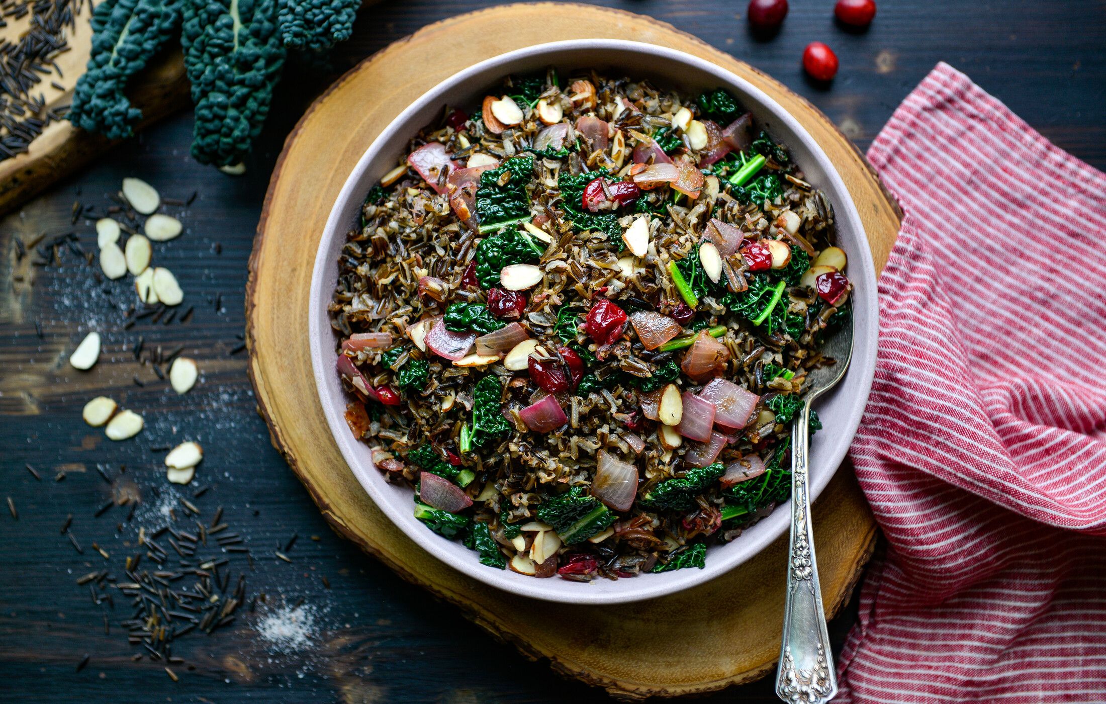 WILD RICE KALE CRANBERRY PILAF VEGAN-1