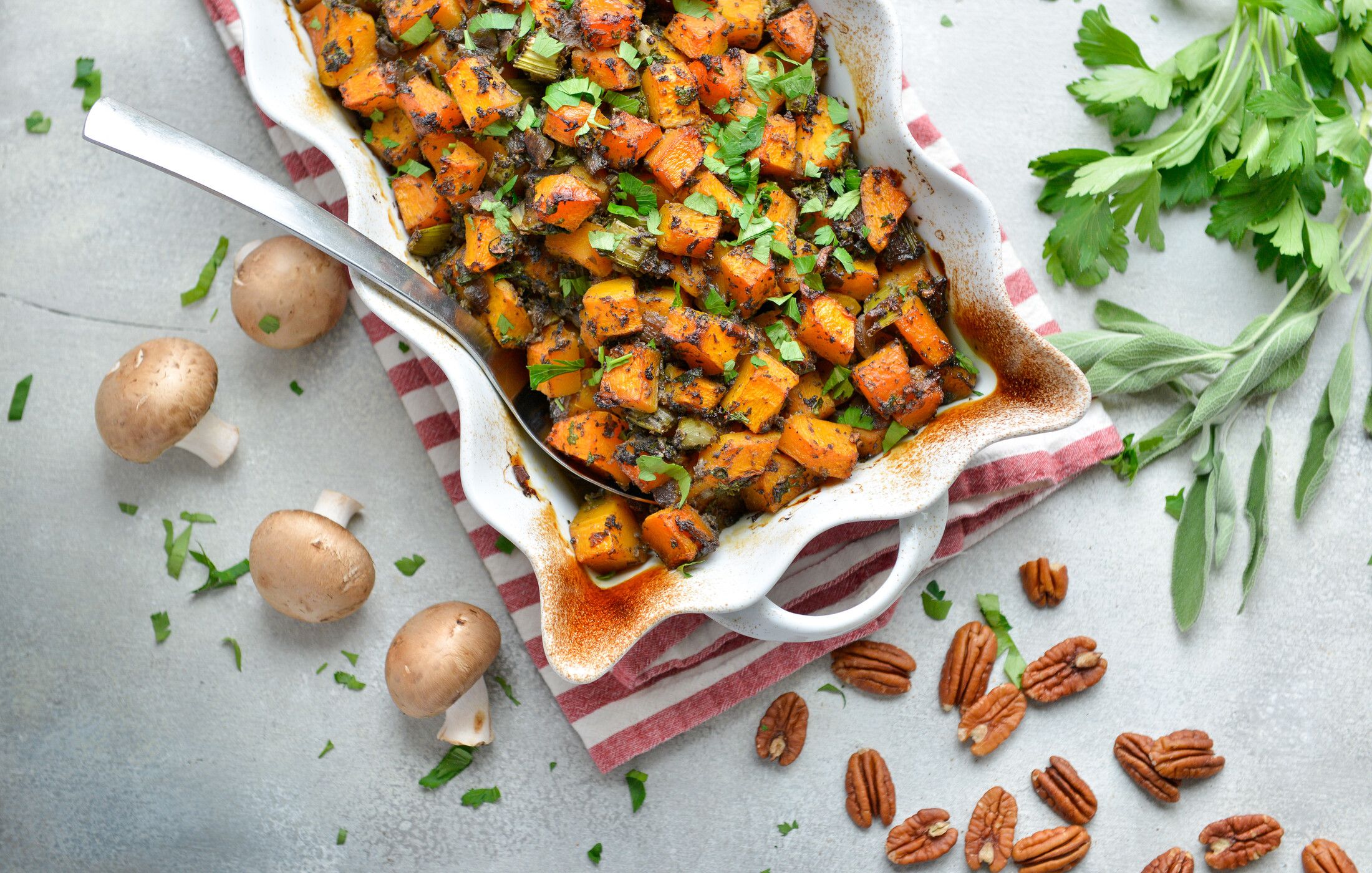 Paleo Grain-Free Butternut Squash and Sage Stuffing   