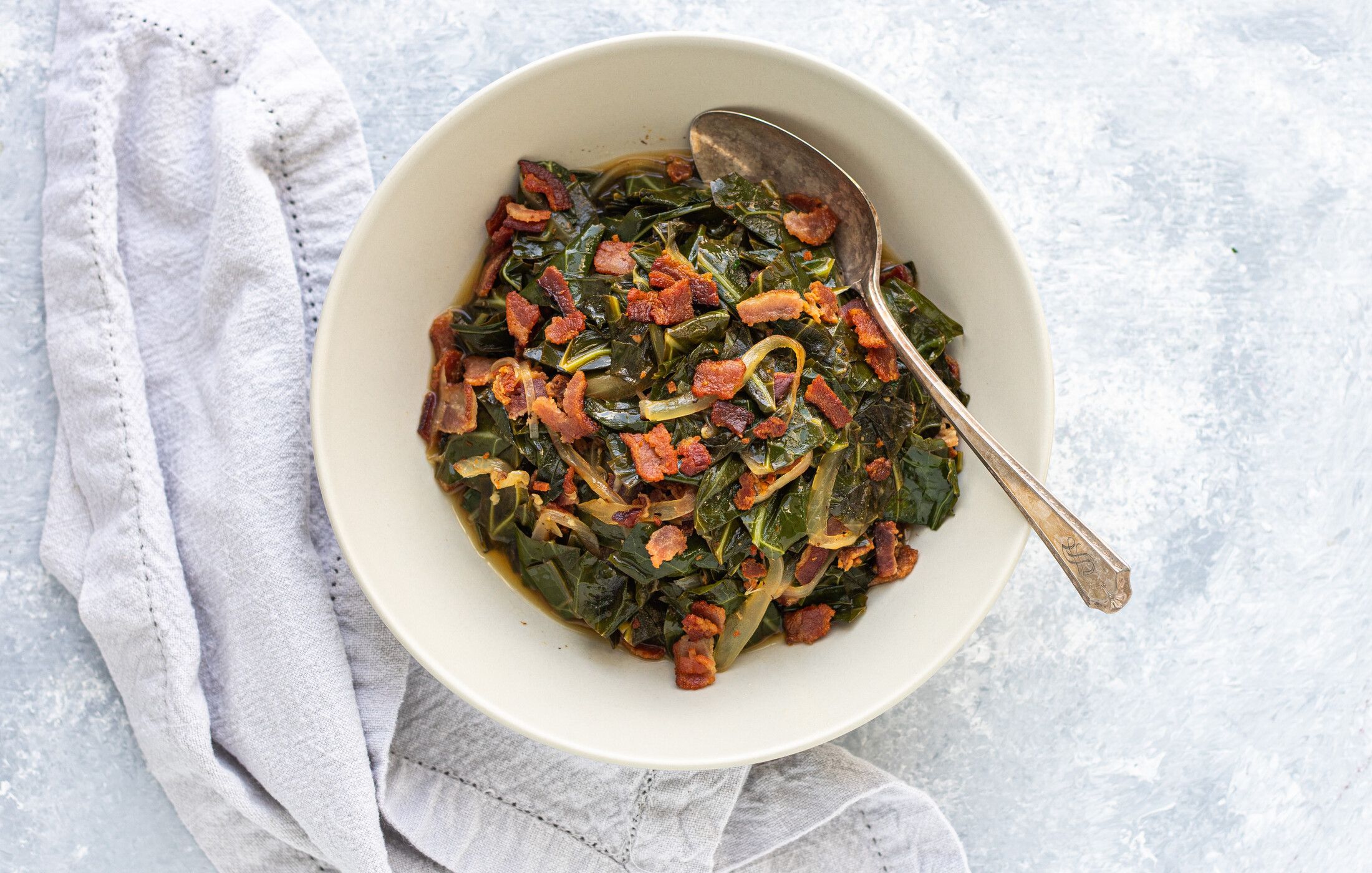 Bacon Braised Collard Greens